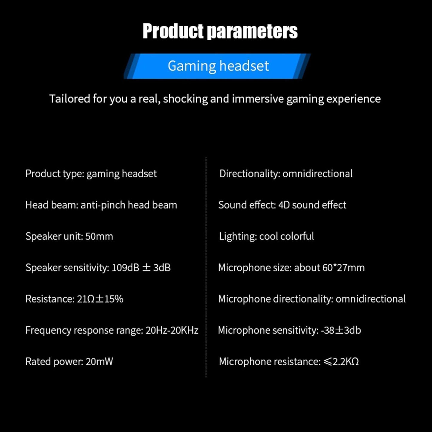 Esports Gaming Headset PC Headphone 7.1 Surround Sound for PC Mac Laptop 3.5mm plug