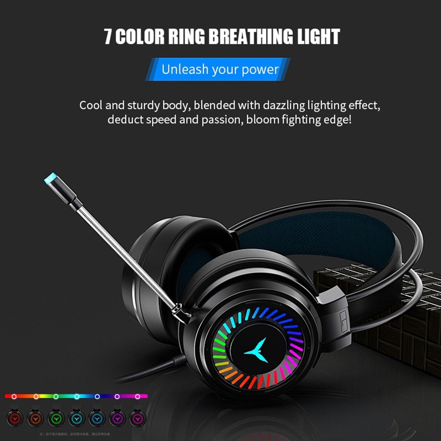 Esports Gaming Headset PC Headphone 7.1 Surround Sound for PC Mac Laptop 3.5mm plug