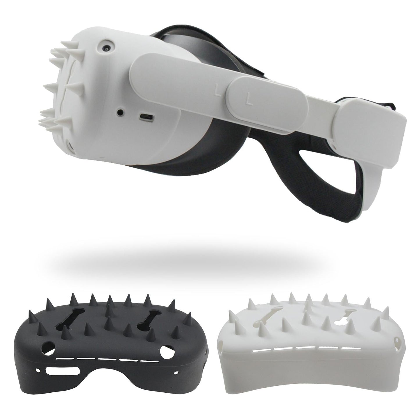 Silicone Front Protection Cover Case for Oculus Quest 2 Accessories Black