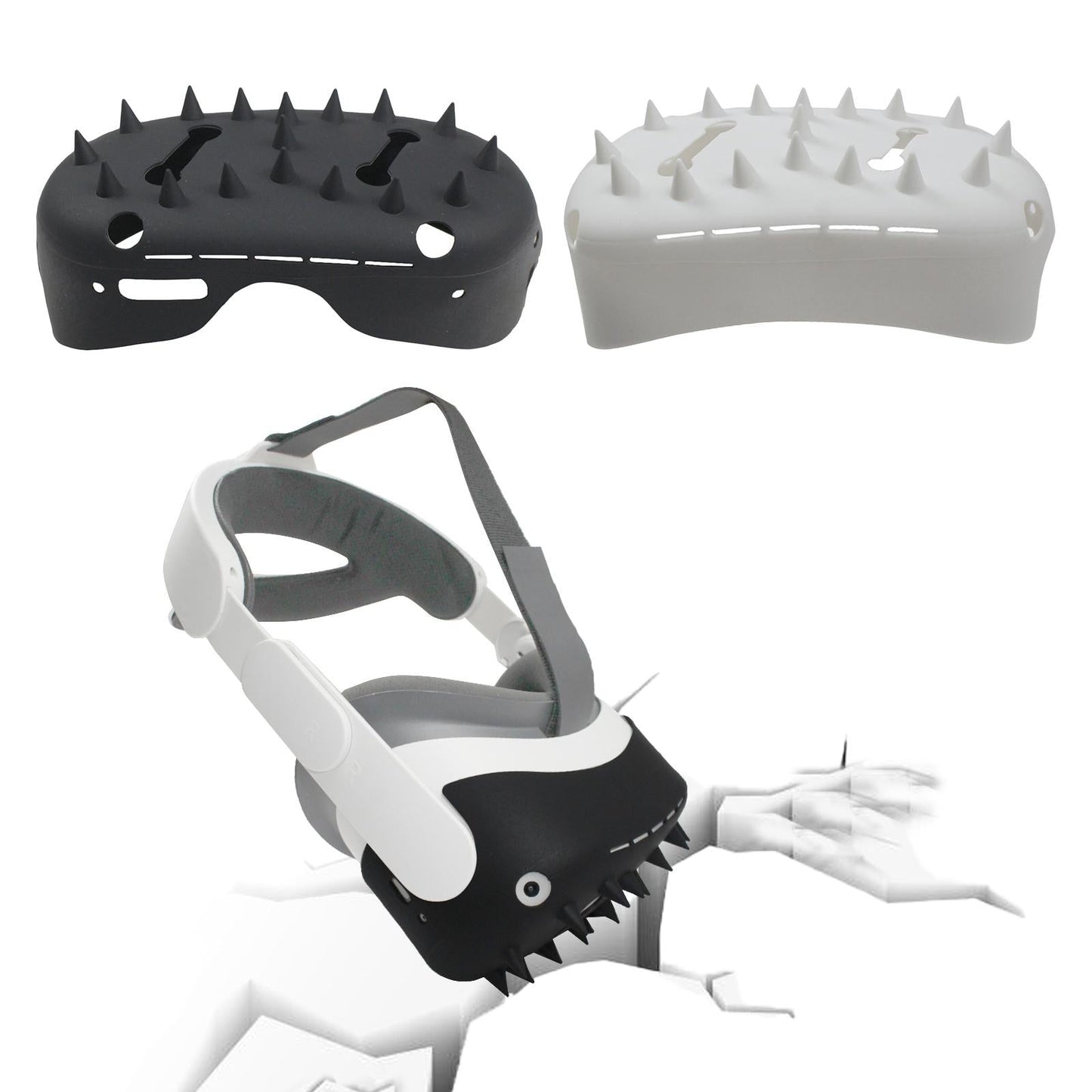 Silicone Front Protection Cover Case for Oculus Quest 2 Accessories Black