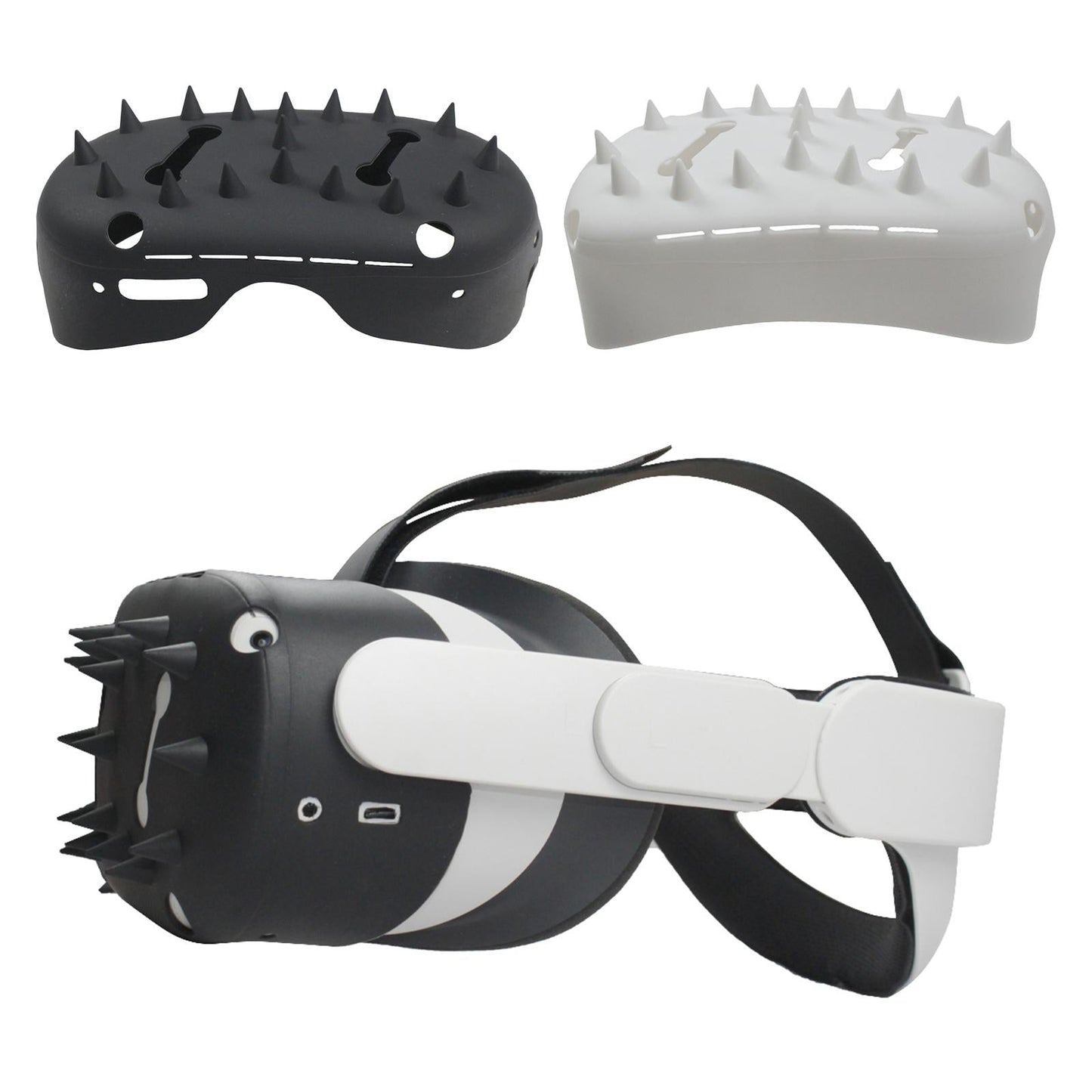 Silicone Front Protection Cover Case for Oculus Quest 2 Accessories Black