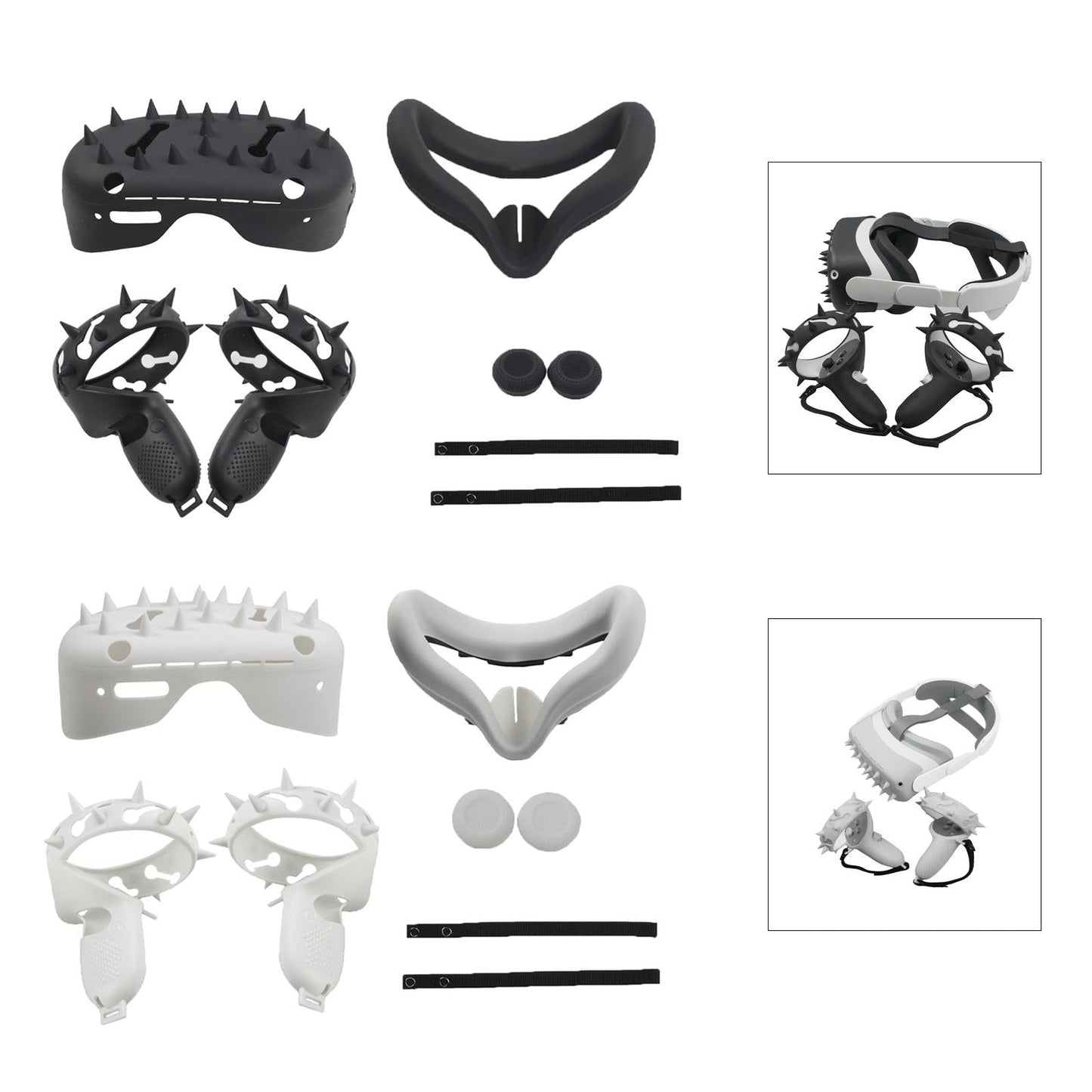 Soft Touch Controller Grip Cover for Oculus Quest 2 Accessories black