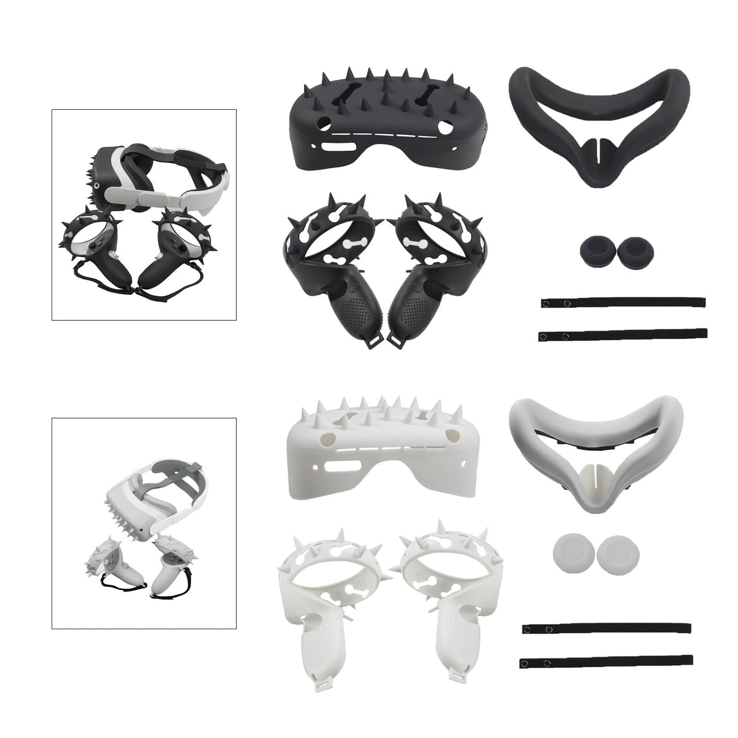 Soft Touch Controller Grip Cover for Oculus Quest 2 Accessories black