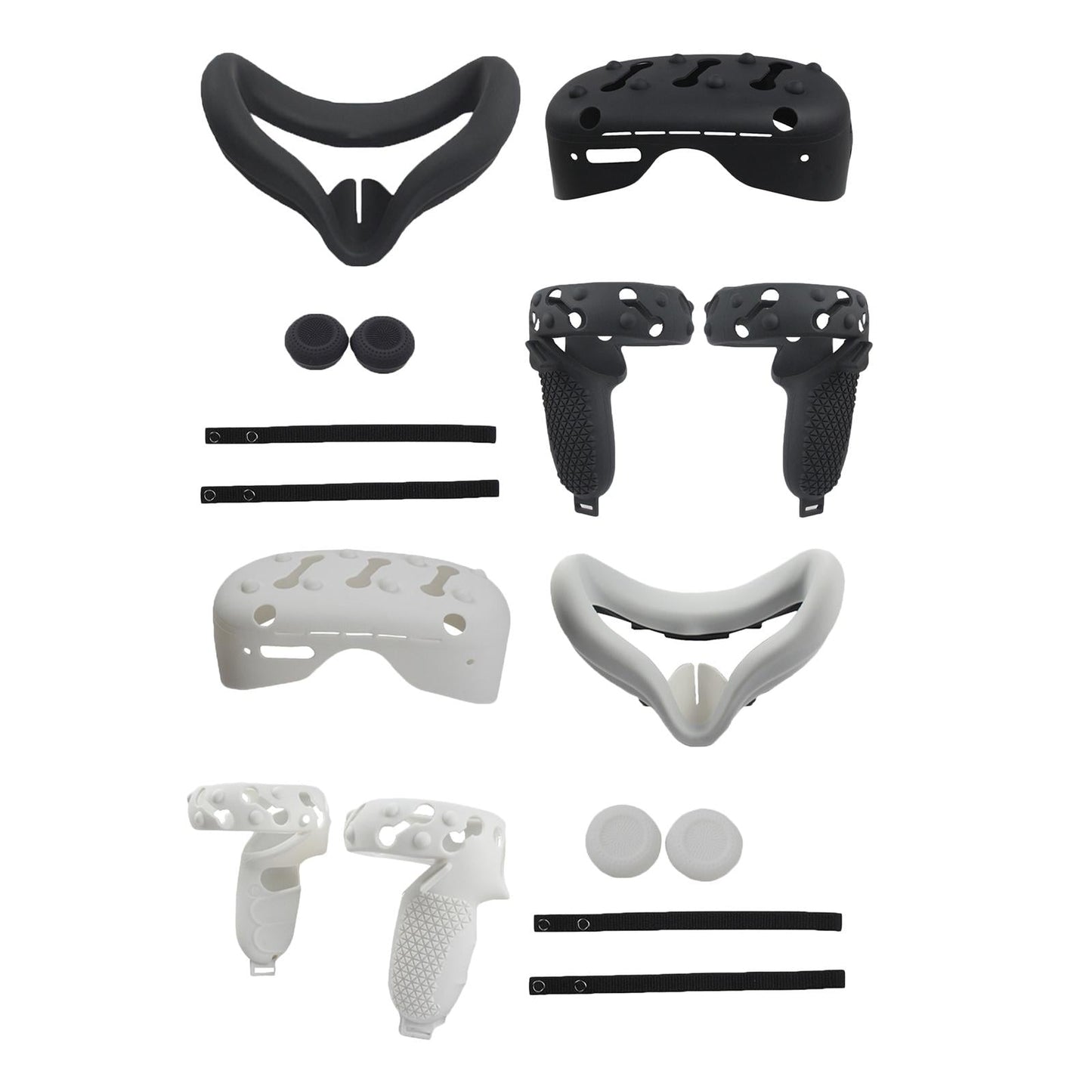 VR Face Cover Skin Set Bundle for Oculus Quest 2 Face Protect black