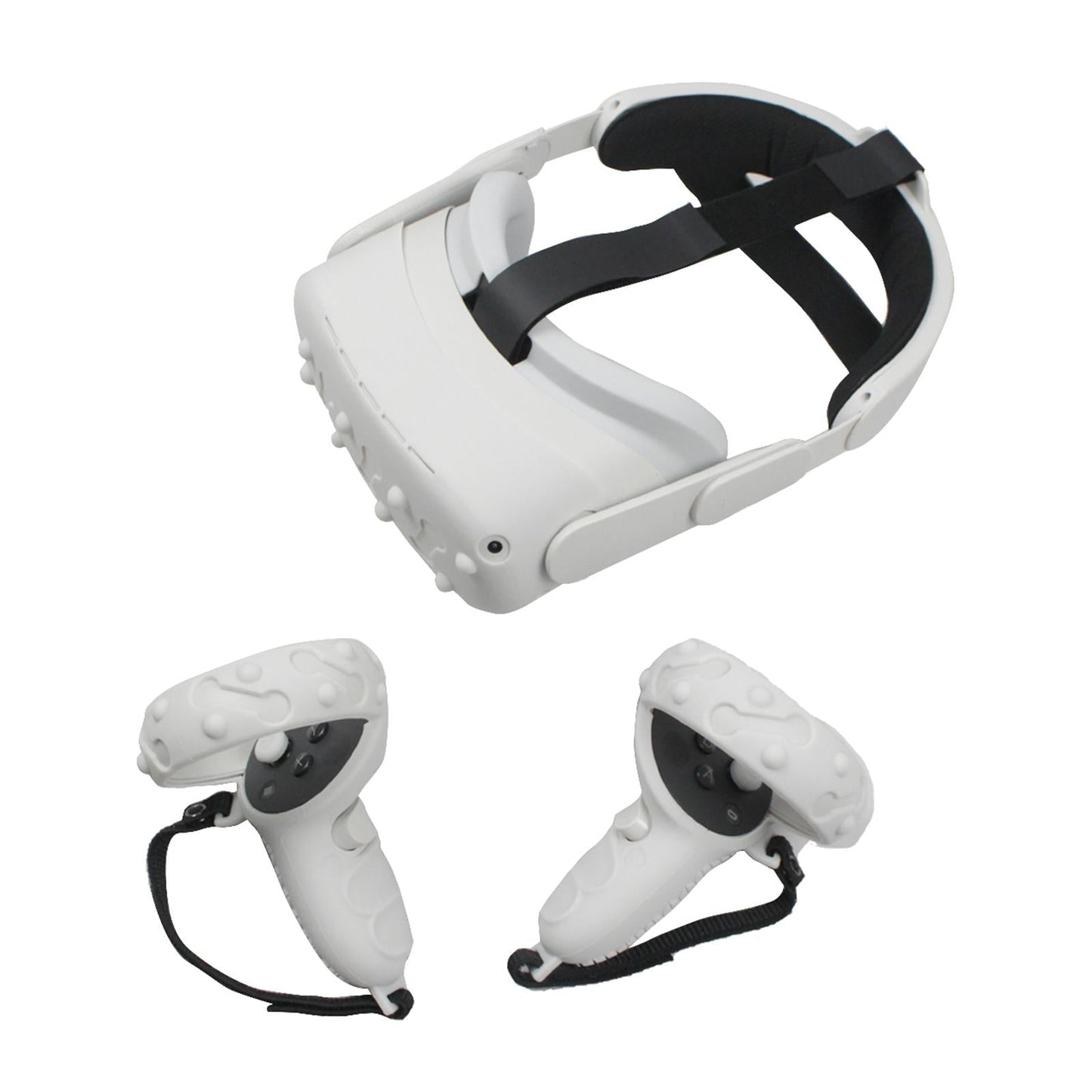 VR Face Cover Skin Set Bundle for Oculus Quest 2 Face Protect white