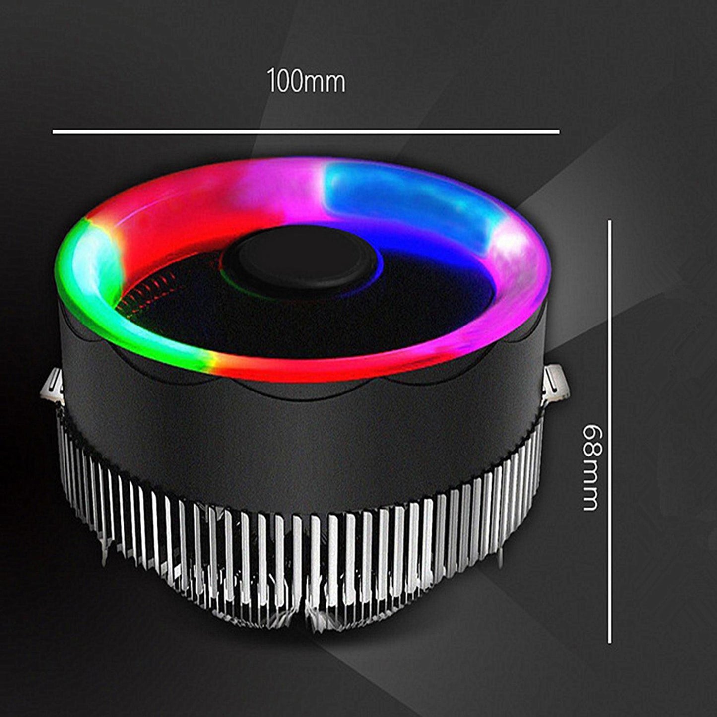 LED RGB CPU Cooler Fan Desktop Radiator for Intel LGA 1150 AM3 AM3+