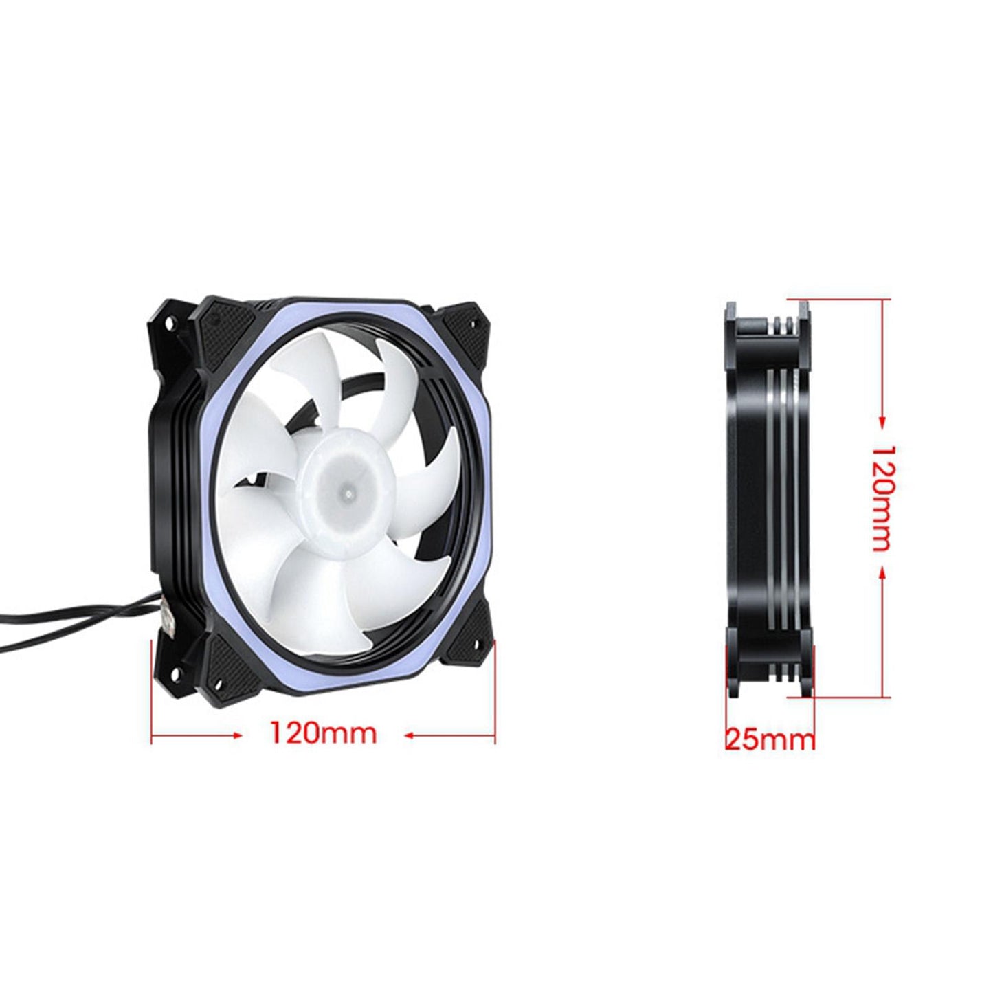 Computer Quiet PC Case Fan Sealed Bearing Adjustable Speed for Desktop Case Set D