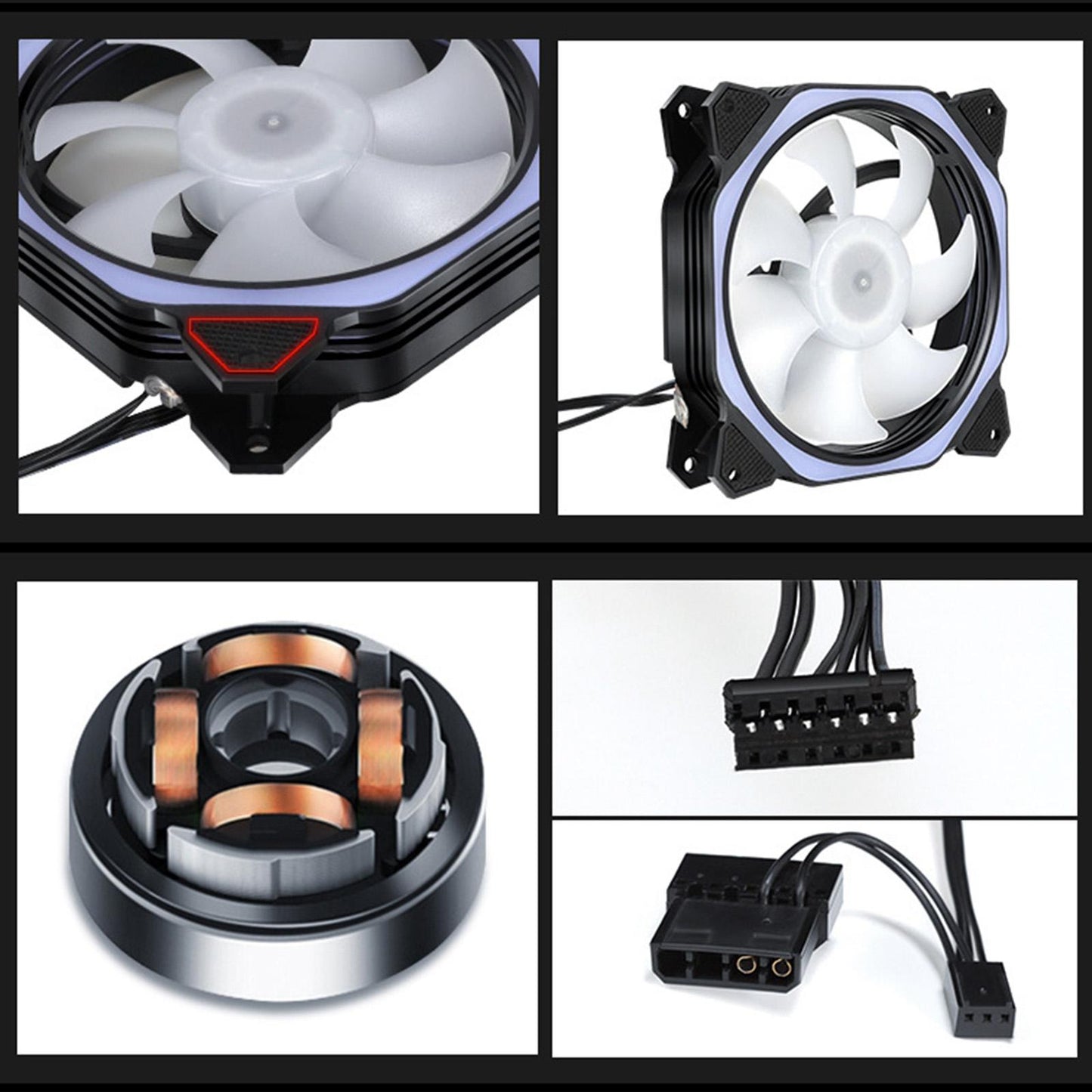 Computer Quiet PC Case Fan Sealed Bearing Adjustable Speed for Desktop Case Set I