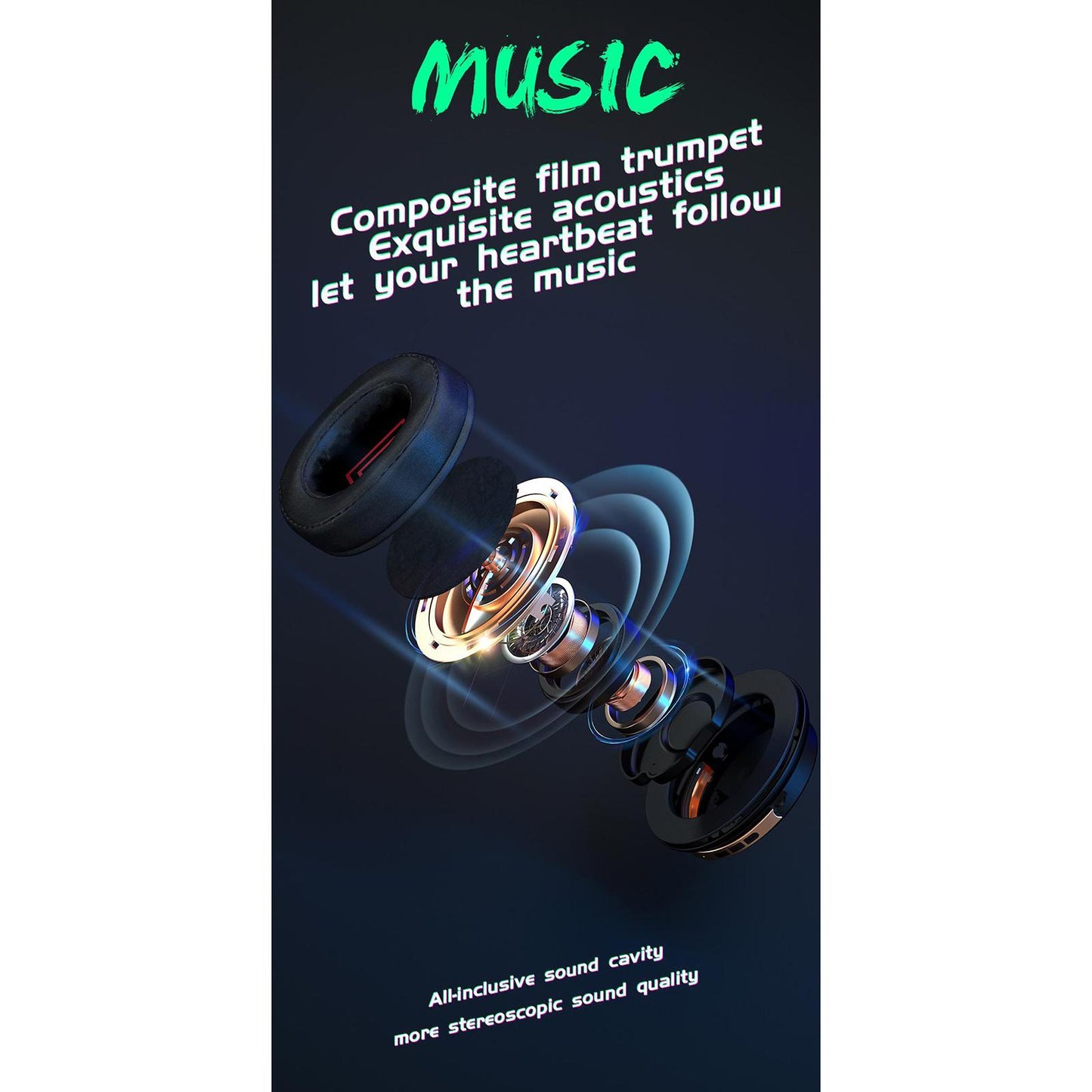 Bluetooth Headphones Over Ear Foldable Built-in Mic Soft Earmuffs Silver