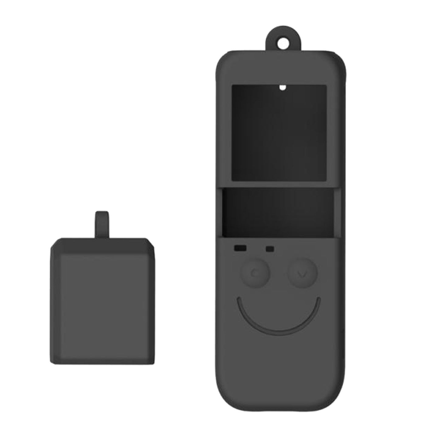 2 in1 Silicone Lanyard Camera Protective Case for DJI OSMO Pocket 2 (Black)