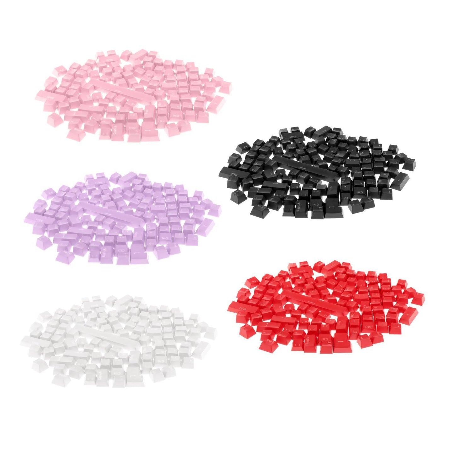 108-Key ABS Translucent Keycaps Key Cap for Mechanical Keyboard White