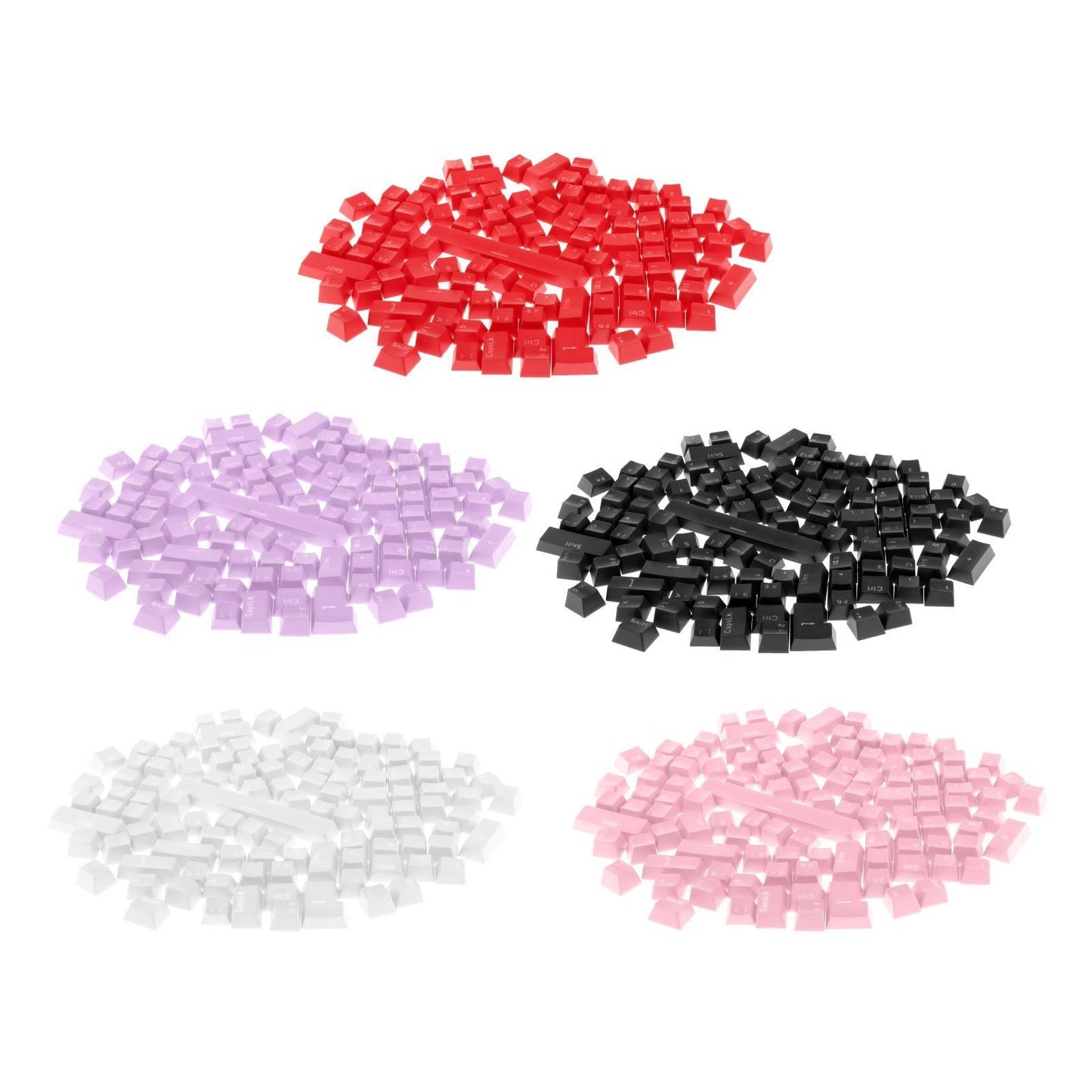 108-Key ABS Translucent Keycaps Key Cap for Mechanical Keyboard White