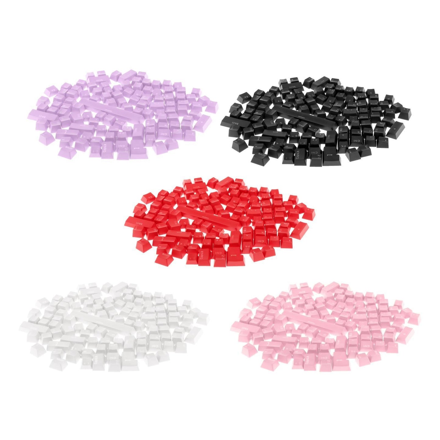 108-Key ABS Translucent Keycaps Key Cap for Mechanical Keyboard White