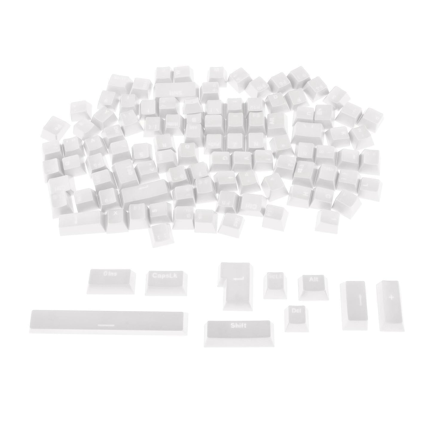 108-Key ABS Translucent Keycaps Key Cap for Mechanical Keyboard White