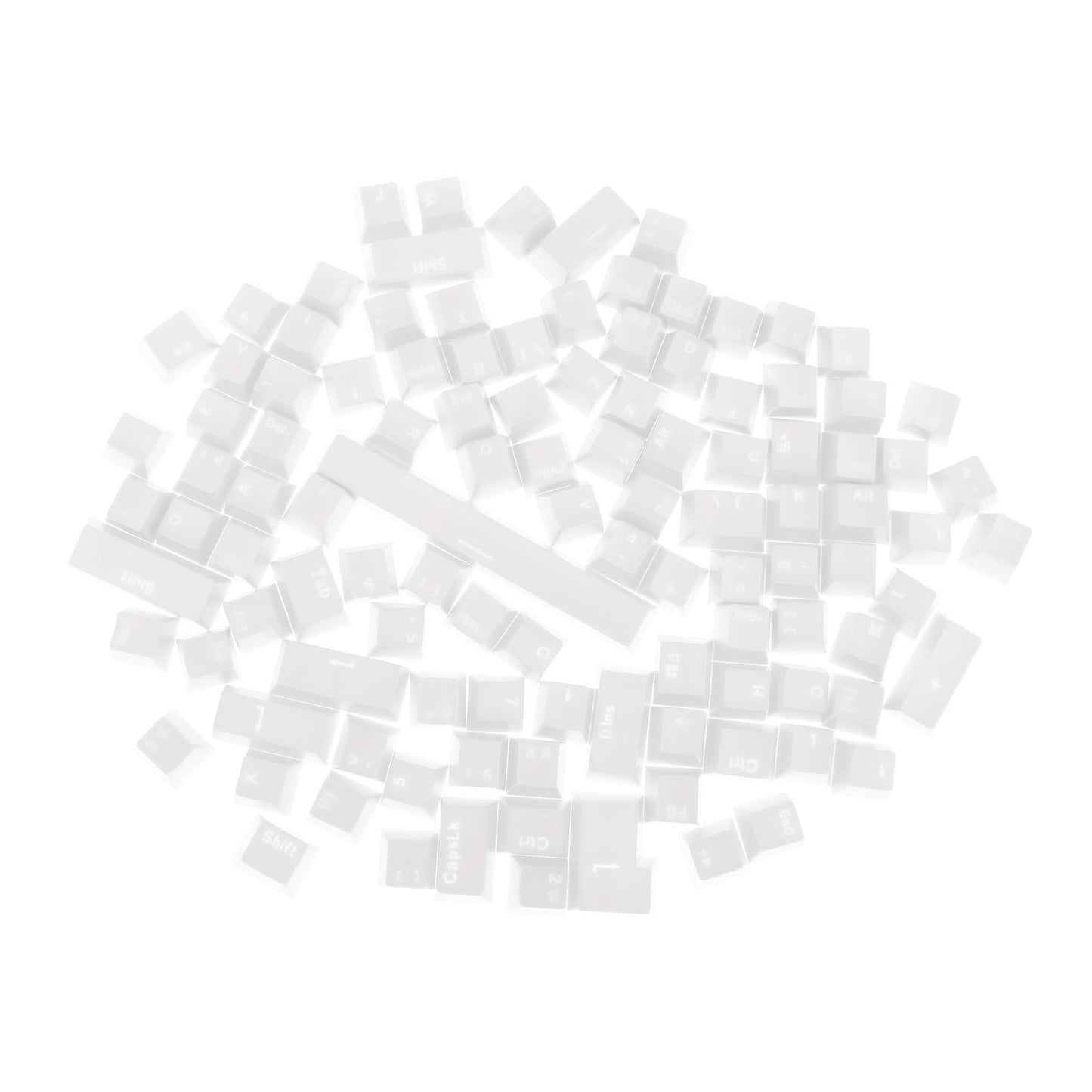108-Key ABS Translucent Keycaps Key Cap for Mechanical Keyboard White