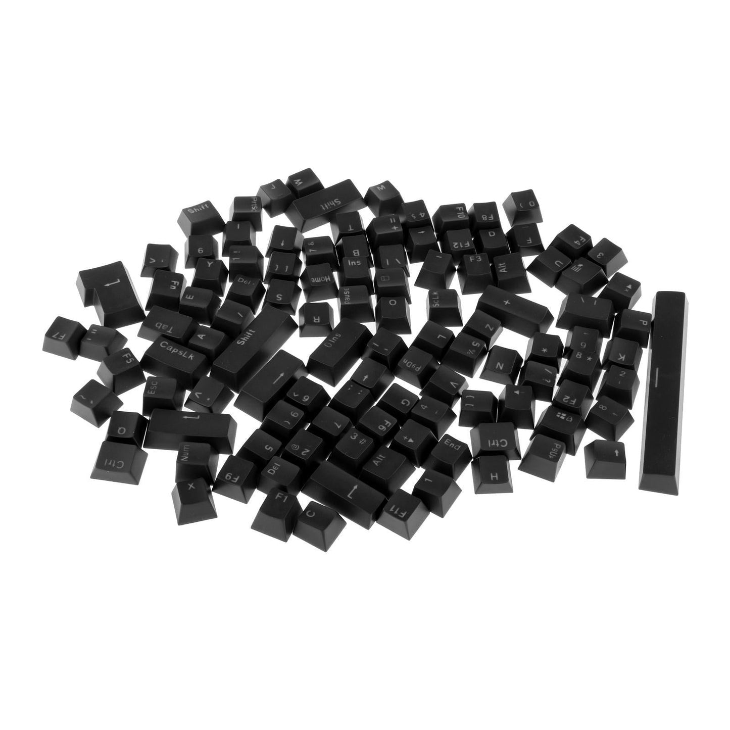 108-Key ABS Translucent Keycaps Key Cap for Mechanical Keyboard Black