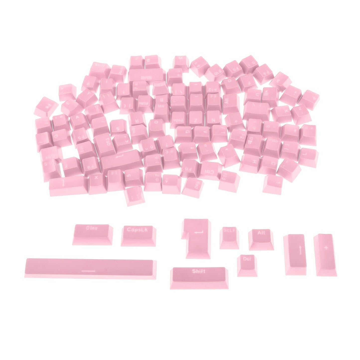 108-Key ABS Translucent Keycaps Key Cap for Mechanical Keyboard Pink