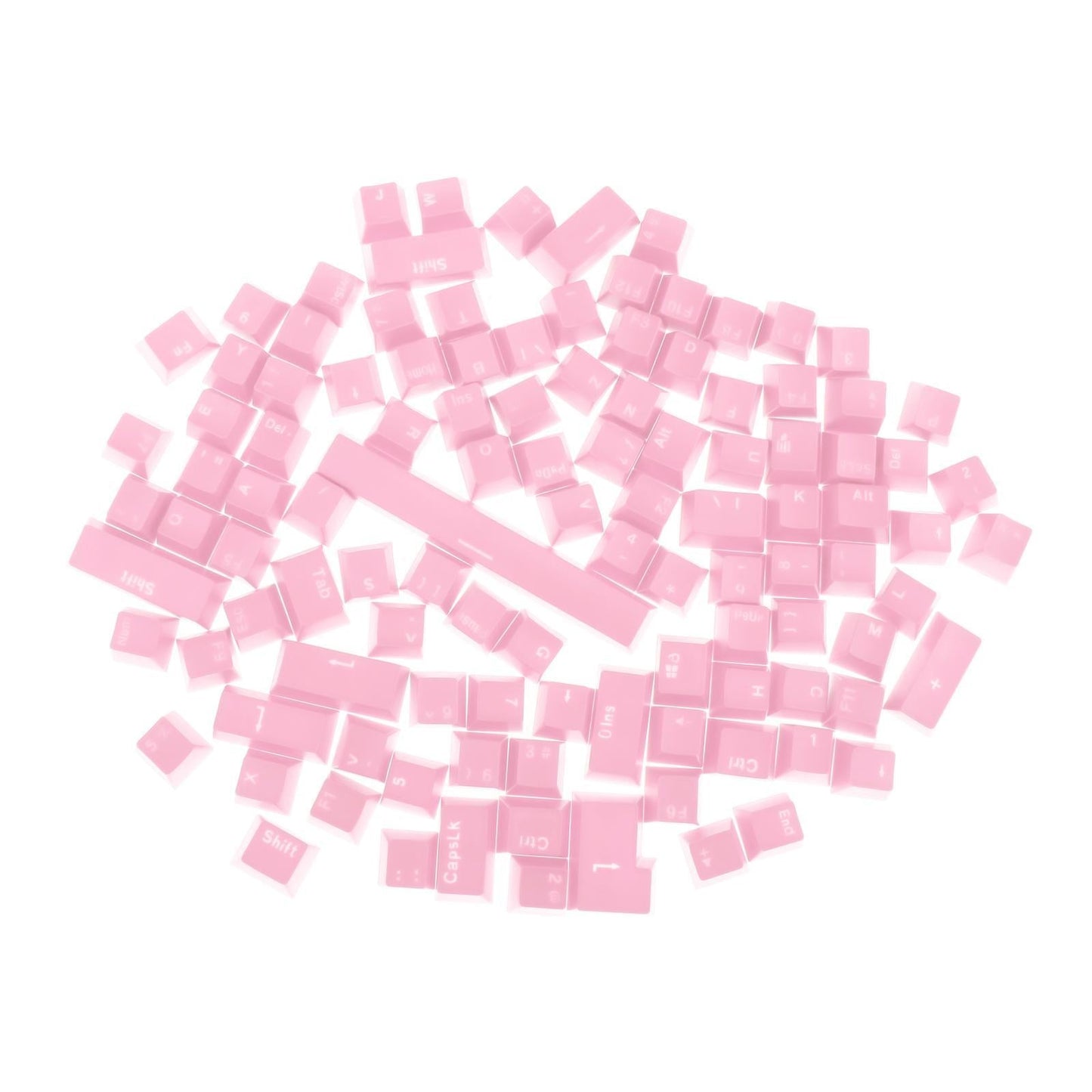 108-Key ABS Translucent Keycaps Key Cap for Mechanical Keyboard Pink