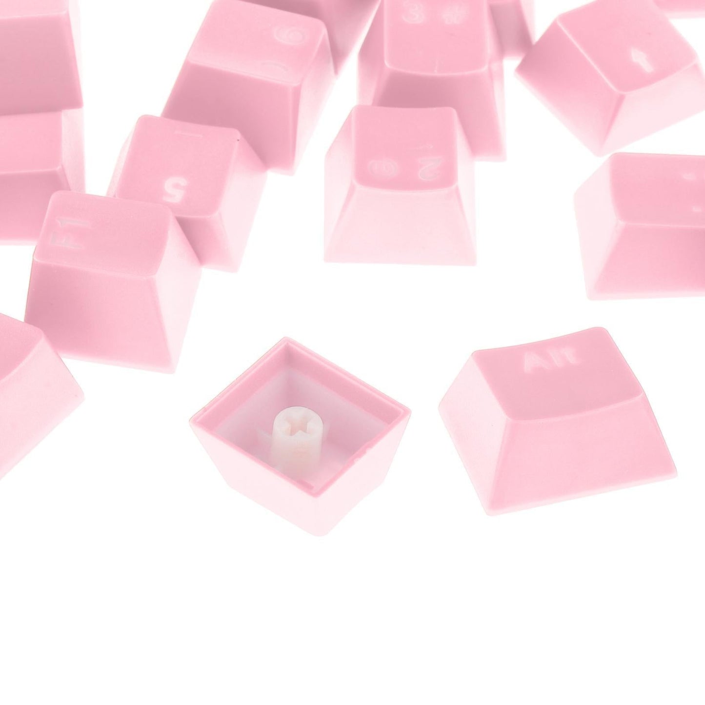 108-Key ABS Translucent Keycaps Key Cap for Mechanical Keyboard Pink