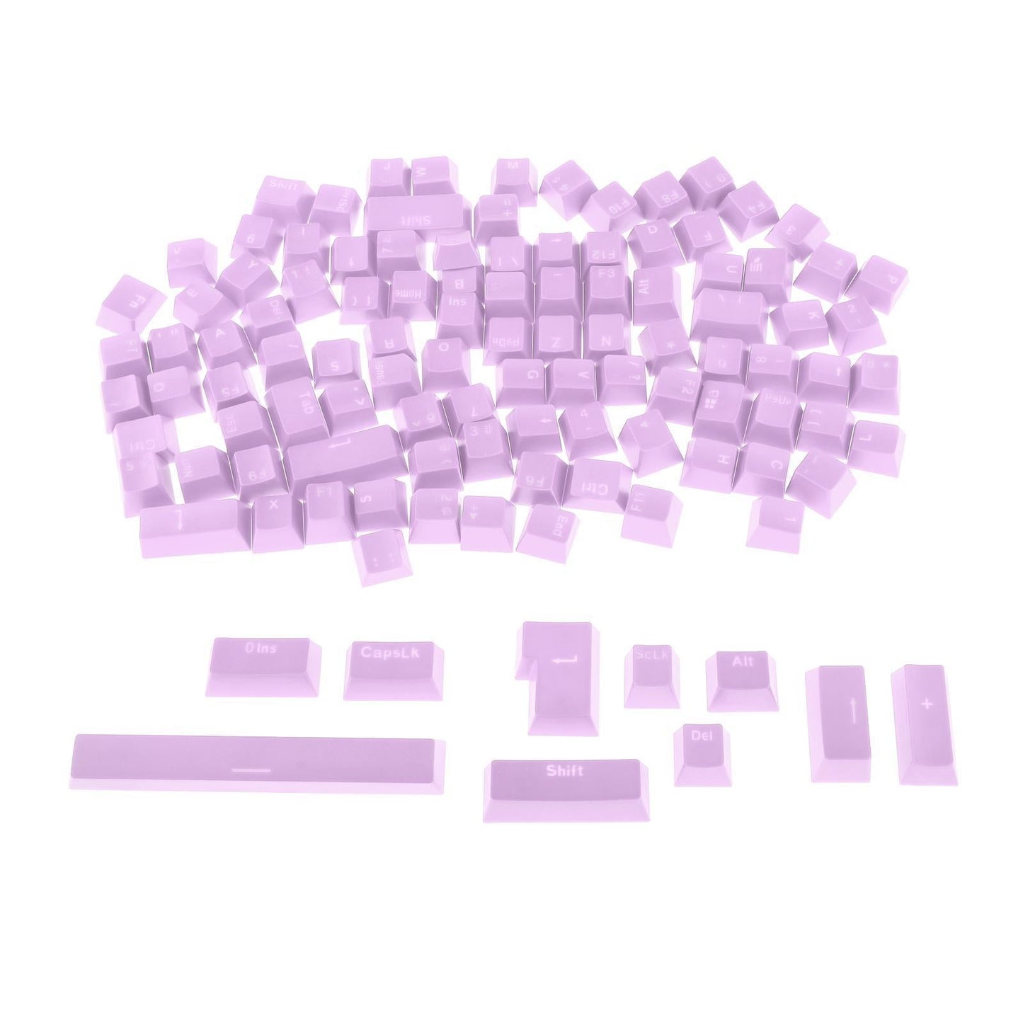 108-Key ABS Translucent Keycaps Key Cap for Mechanical Keyboard Purple
