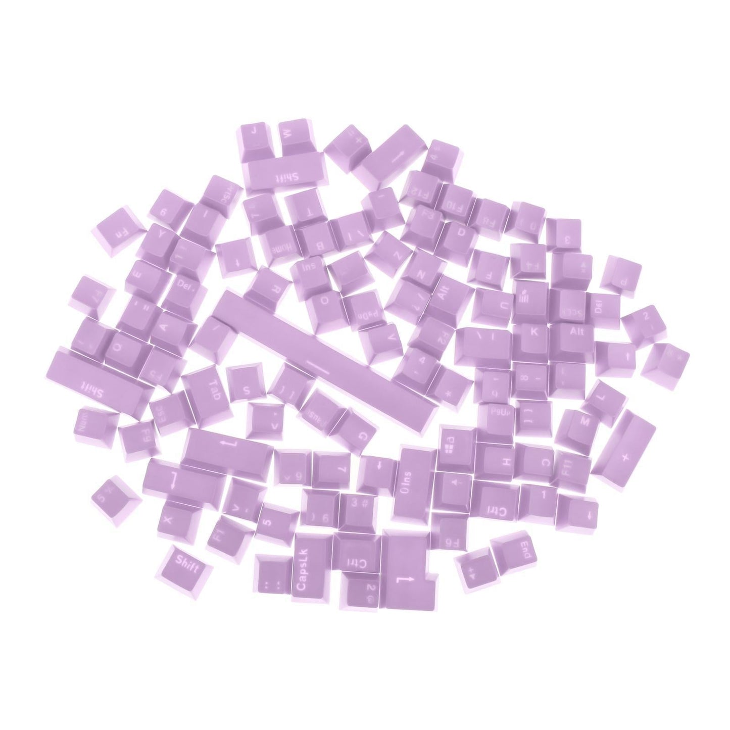 108-Key ABS Translucent Keycaps Key Cap for Mechanical Keyboard Purple