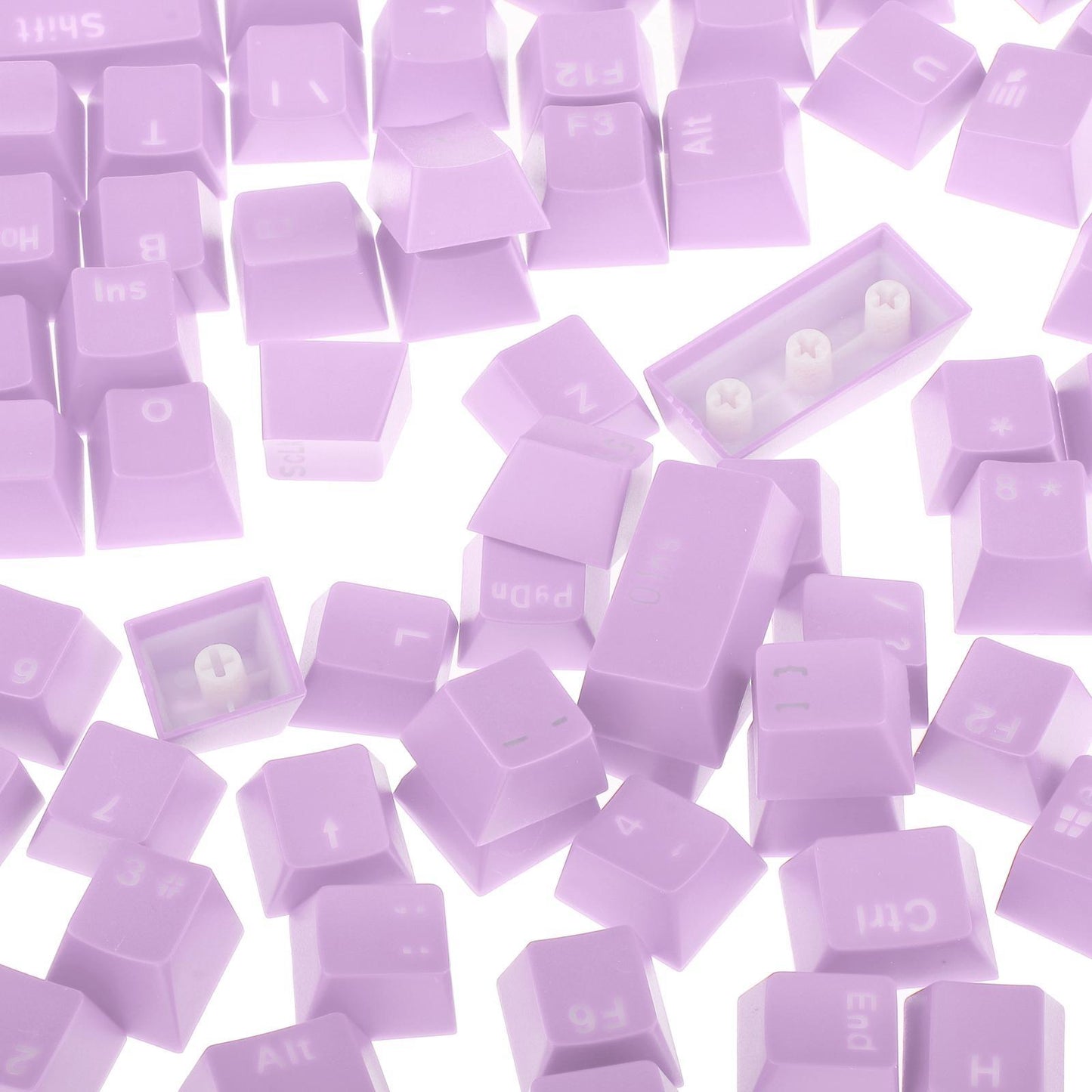 108-Key ABS Translucent Keycaps Key Cap for Mechanical Keyboard Purple