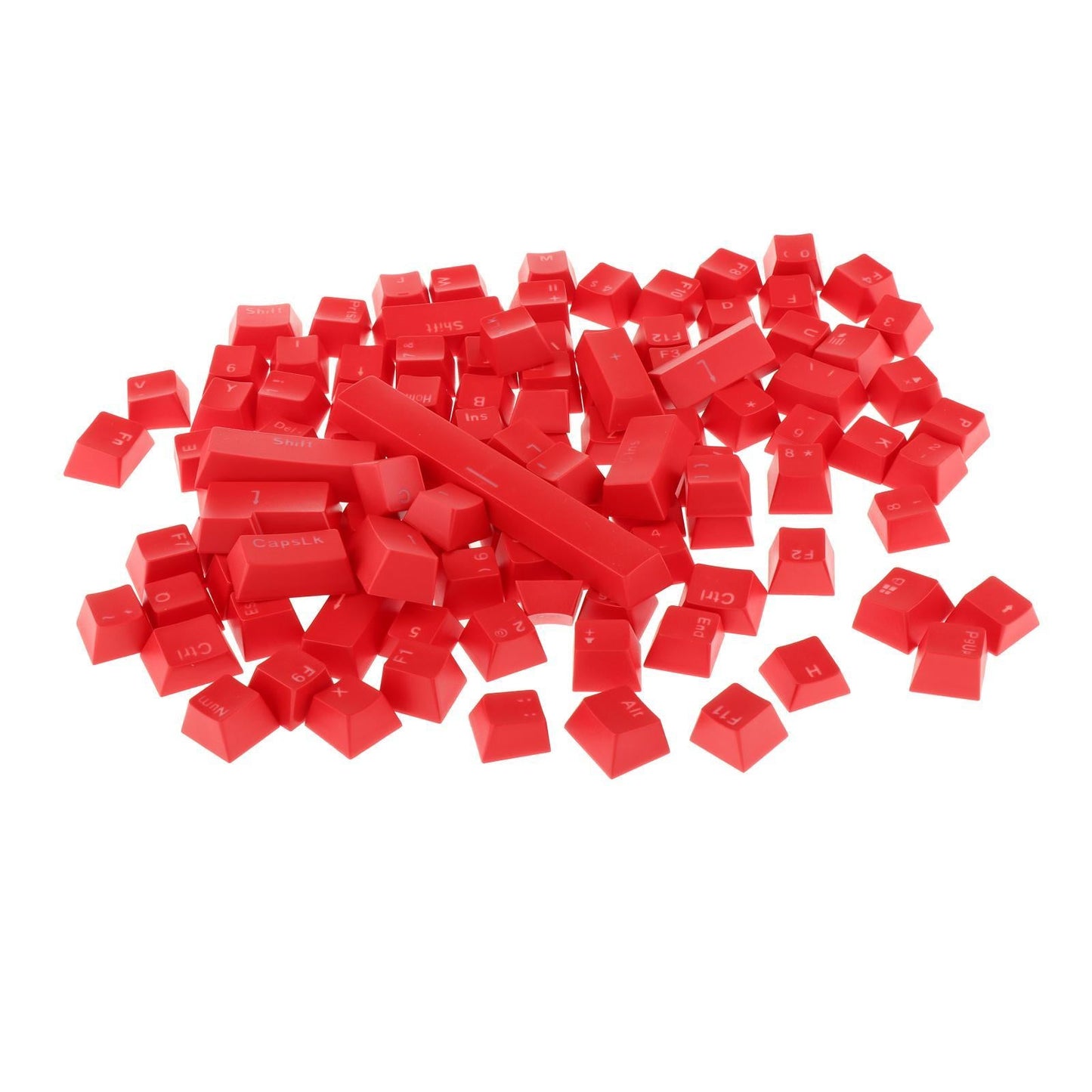 108-Key ABS Translucent Keycaps Key Cap for Mechanical Keyboard Red