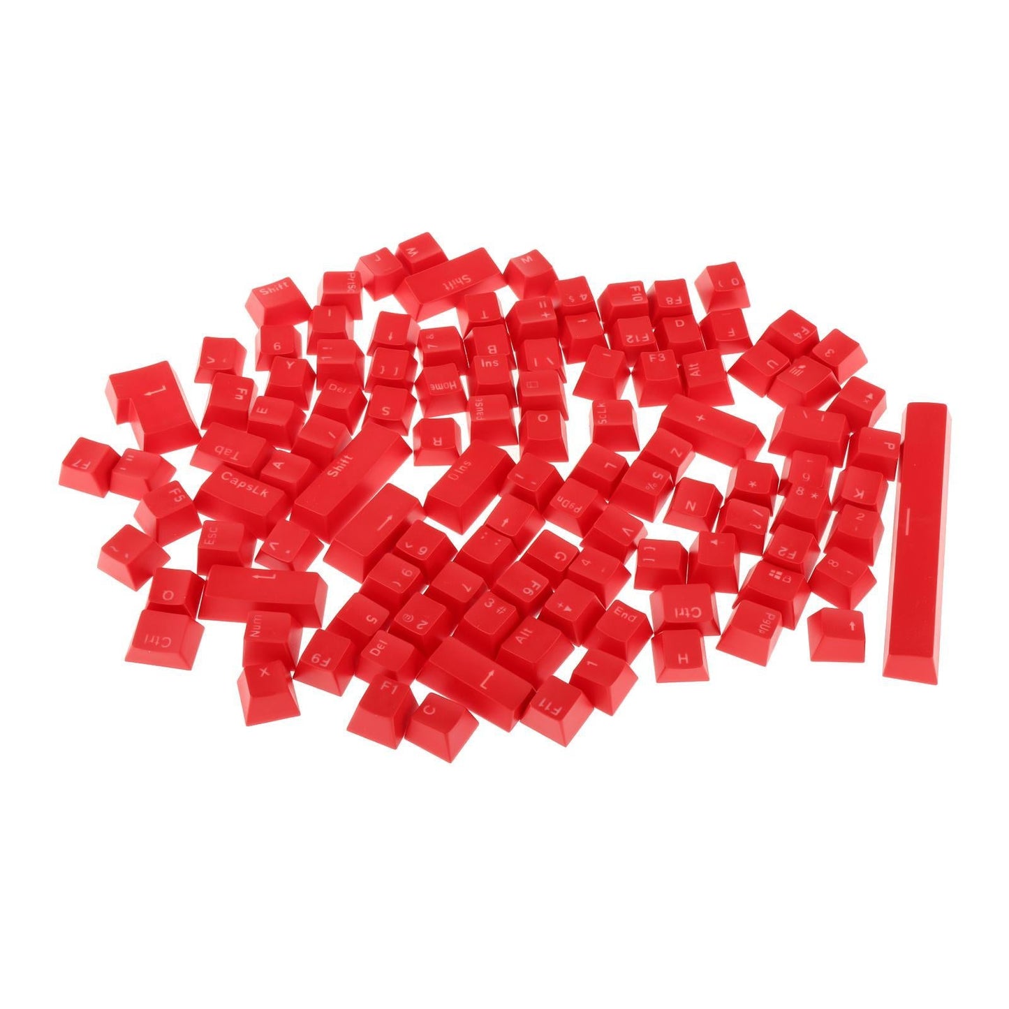 108-Key ABS Translucent Keycaps Key Cap for Mechanical Keyboard Red