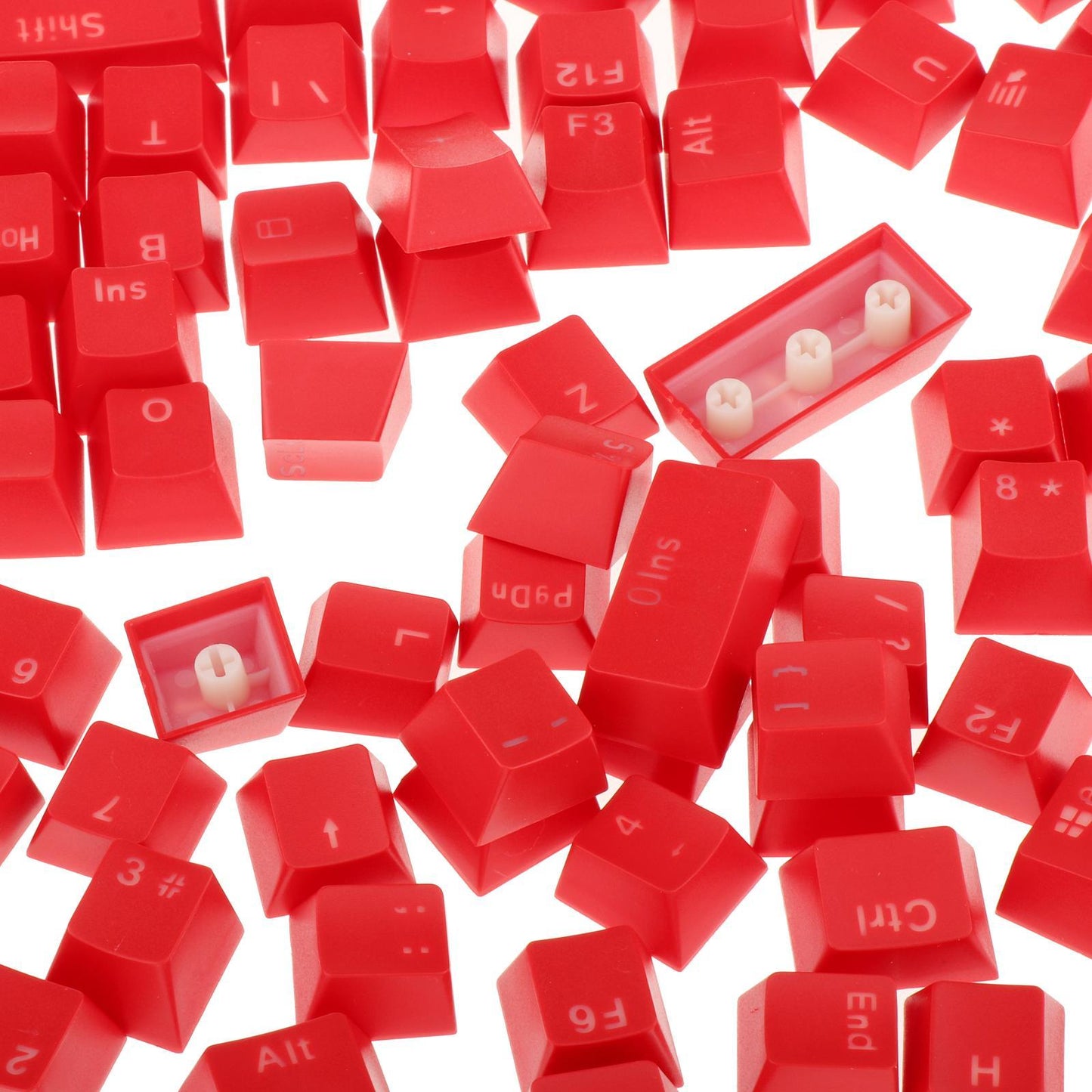 108-Key ABS Translucent Keycaps Key Cap for Mechanical Keyboard Red