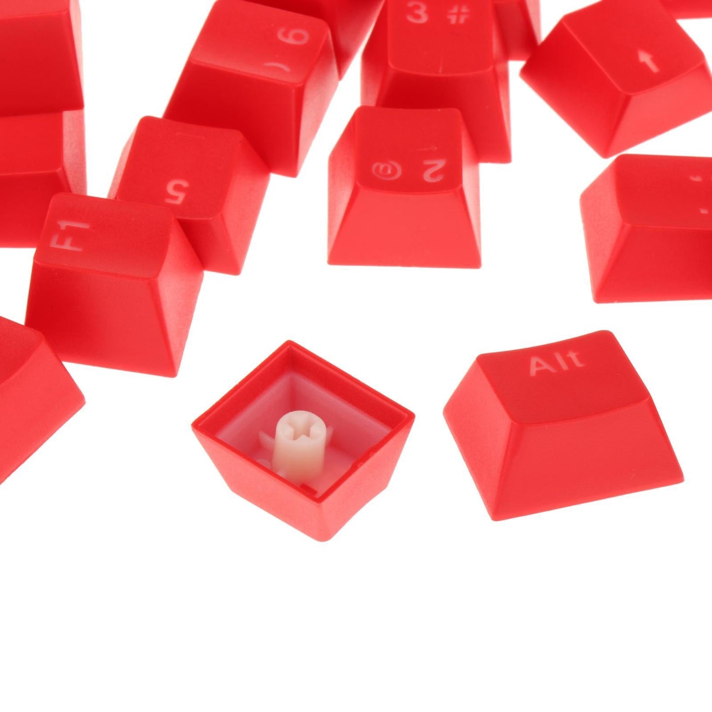 108-Key ABS Translucent Keycaps Key Cap for Mechanical Keyboard Red