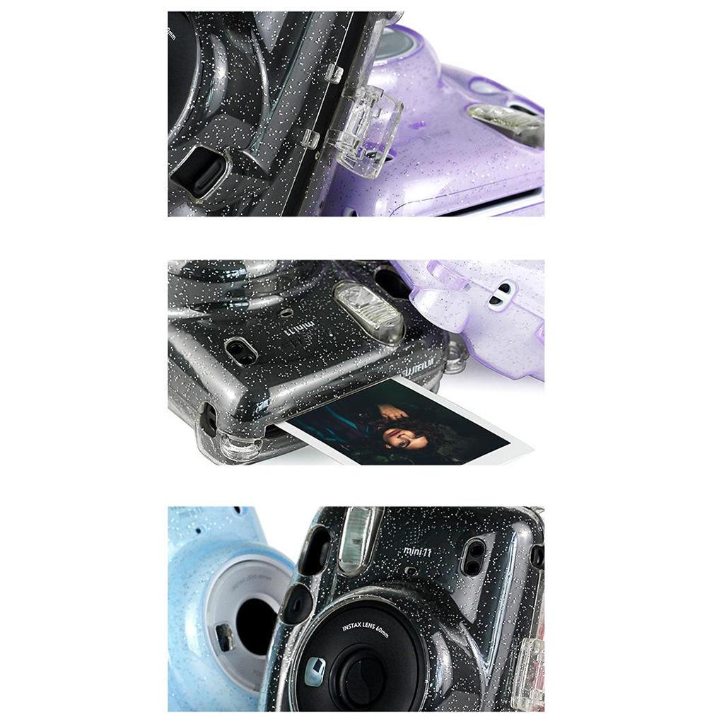 Protective Hard Case Anti-dust Strap for Instax Mini 11 Polaroid Camera Blue