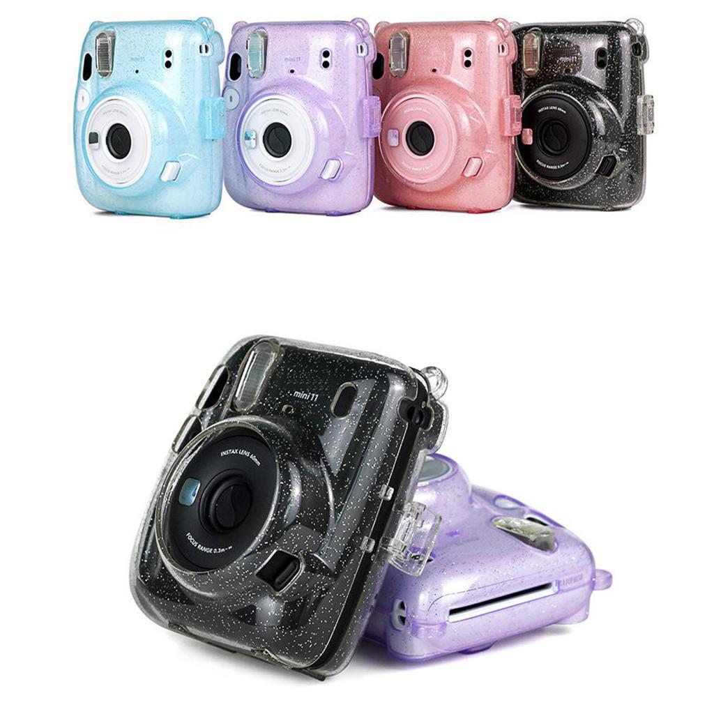 Protective Hard Case Anti-dust Strap for Instax Mini 11 Polaroid Camera Purple
