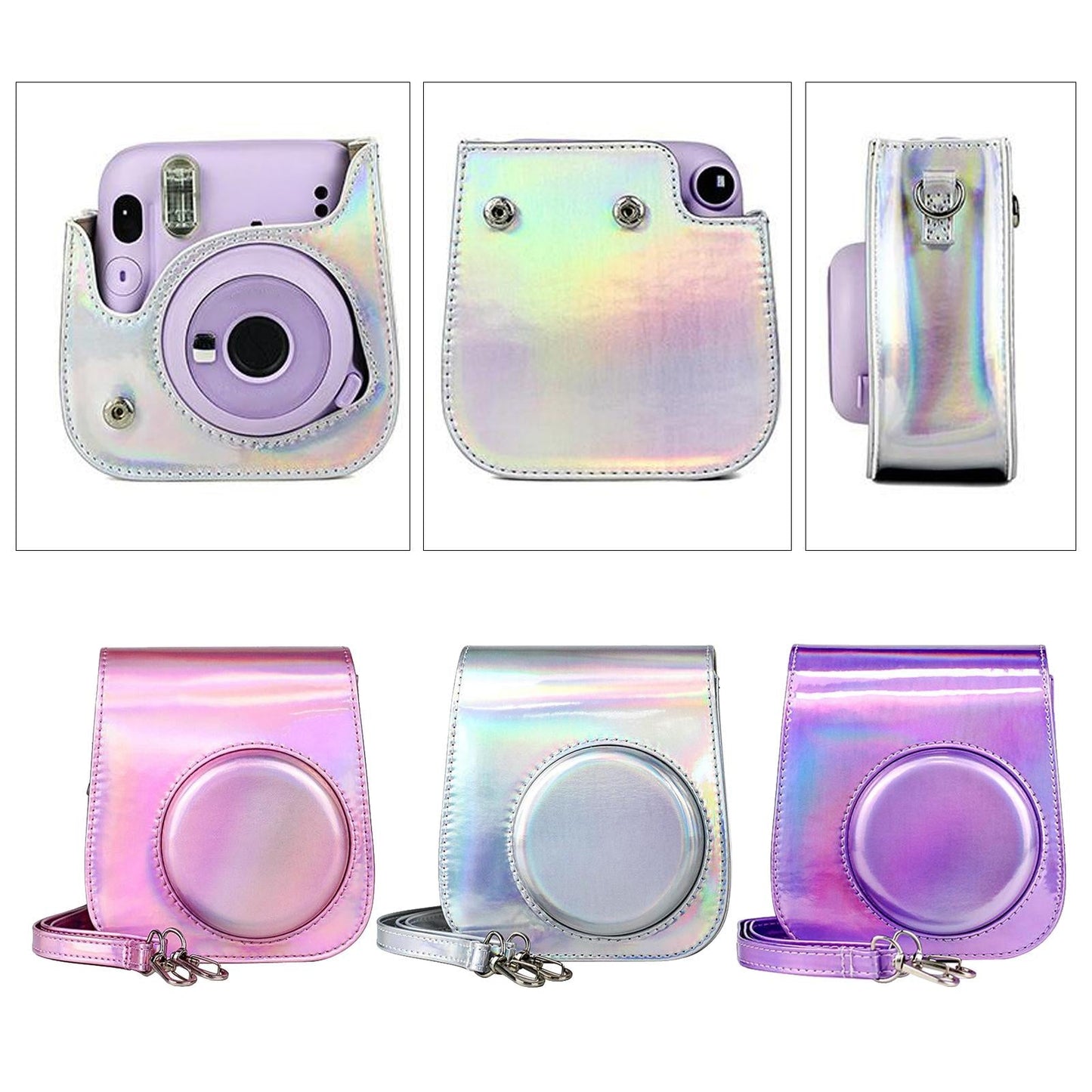 Hard Protective Case Anti-fall Shoulder Strap for Fujifilm Instax mini 11 Symphony Pink