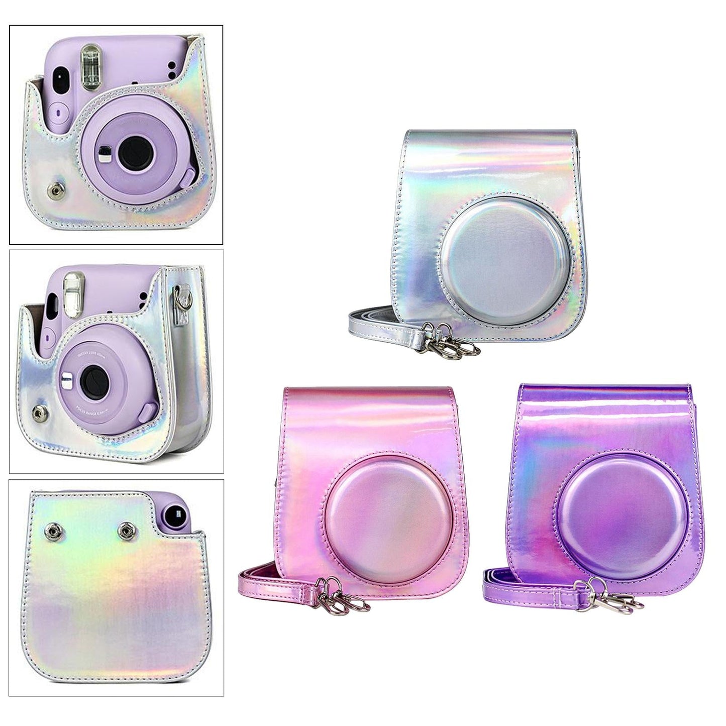 Hard Protective Case Anti-fall Shoulder Strap for Fujifilm Instax mini 11 Symphony Pink