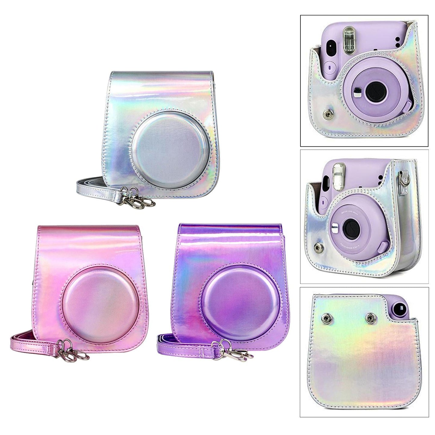 Hard Protective Case Anti-fall Shoulder Strap for Fujifilm Instax mini 11 Symphony Pink