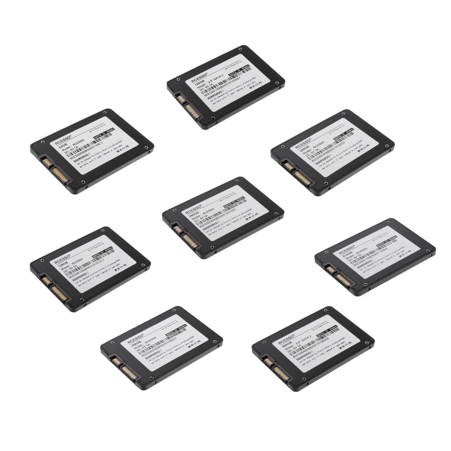 SSD SATA 3 2.5 7mm Internal Solid State Drive for Desktop Laptop PC 512GB"