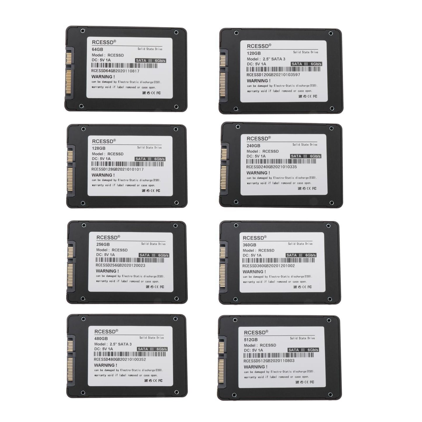 SSD SATA 3 2.5 7mm Internal Solid State Drive for Desktop Laptop PC 512GB"