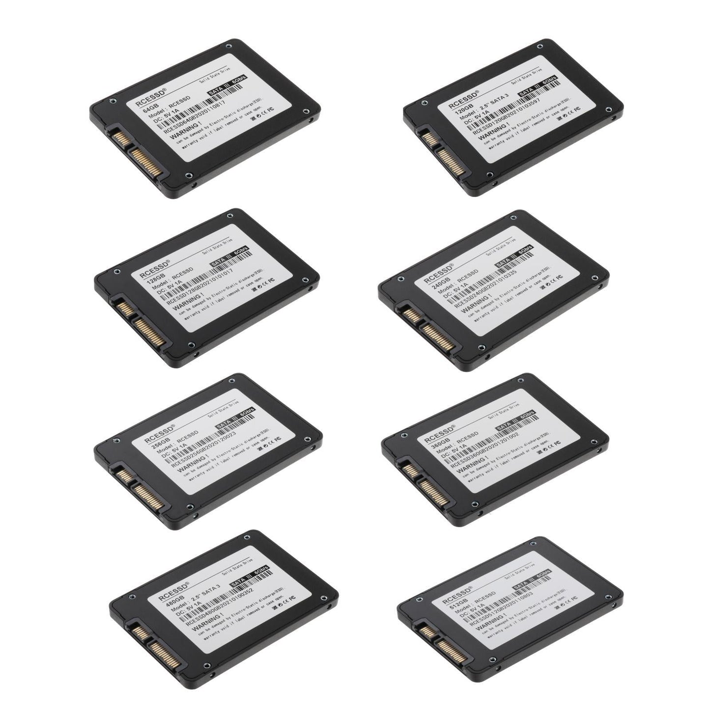 SSD SATA 3 2.5 7mm Internal Solid State Drive for Desktop Laptop PC 512GB"