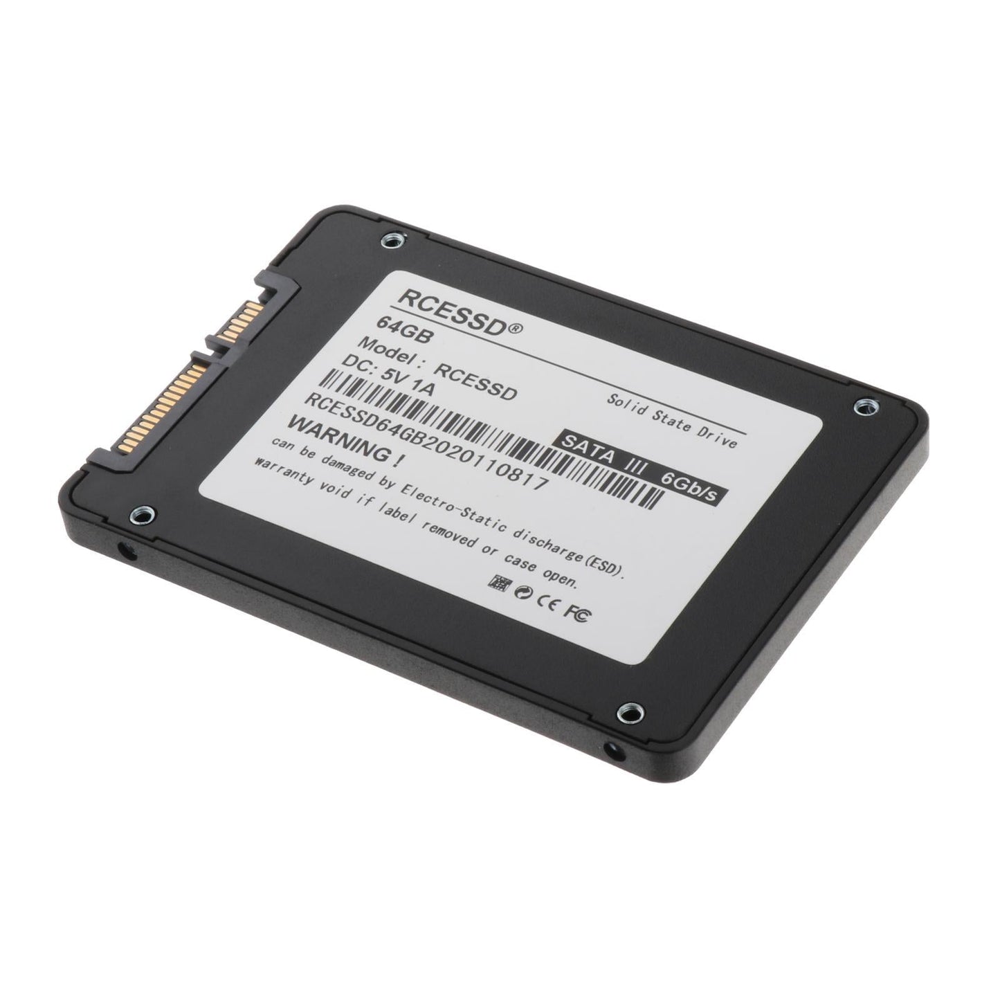 SSD SATA 3 2.5 7mm Internal Solid State Drive for Desktop Laptop PC 64GB"