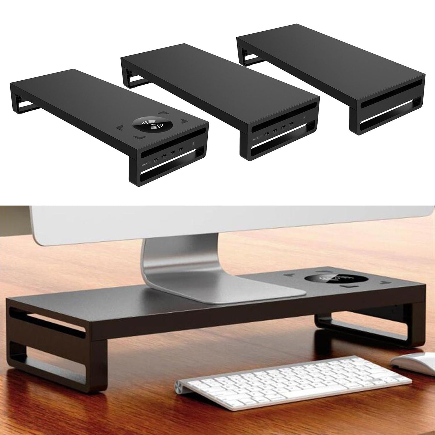Metal Laptop Monitor Desk Stand Computer Riser Support Table Desk Organizer