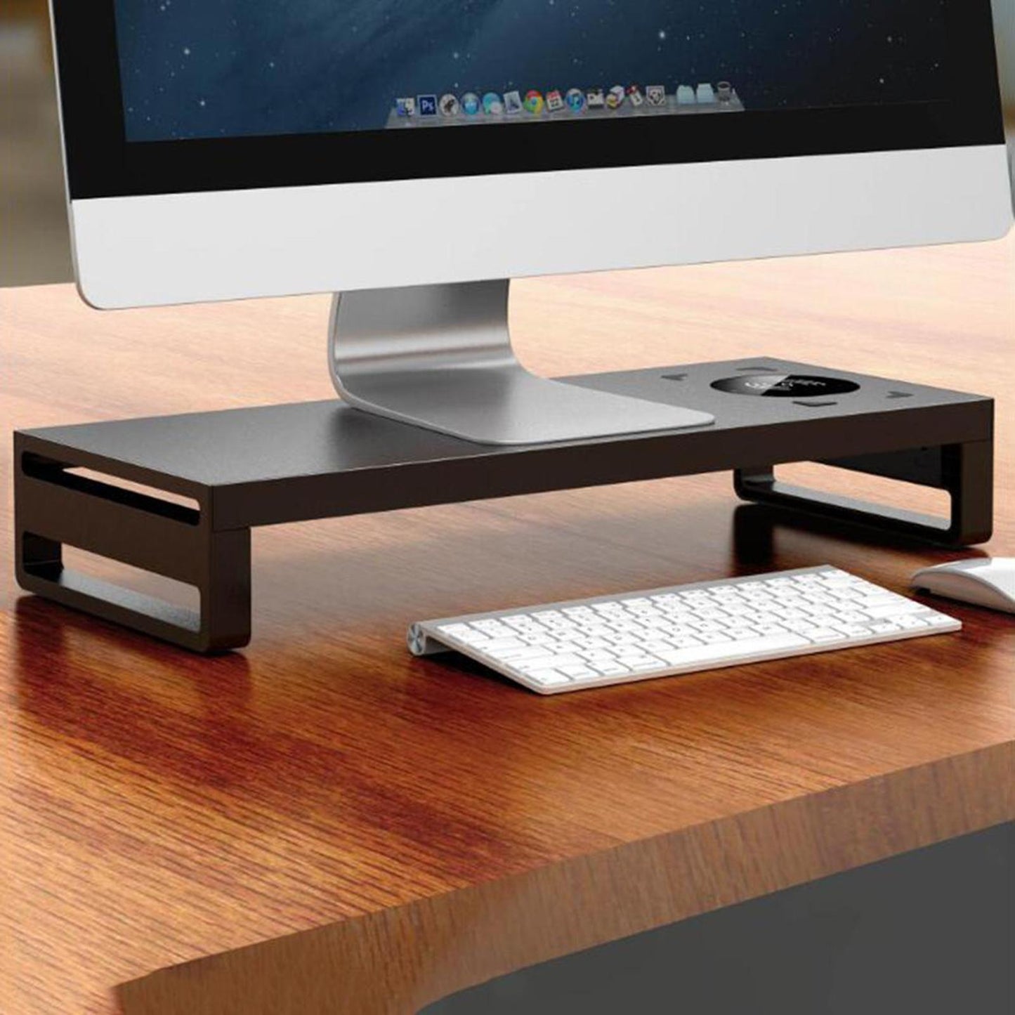 Metal Computer Monitor Stand Computer Riser Support Office Organizers Sturdy
