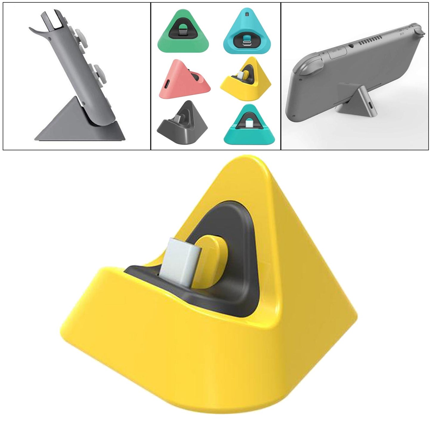 Portable Fast Charging Dock Cradle Holder For Nintendo Switch Lite Yellow