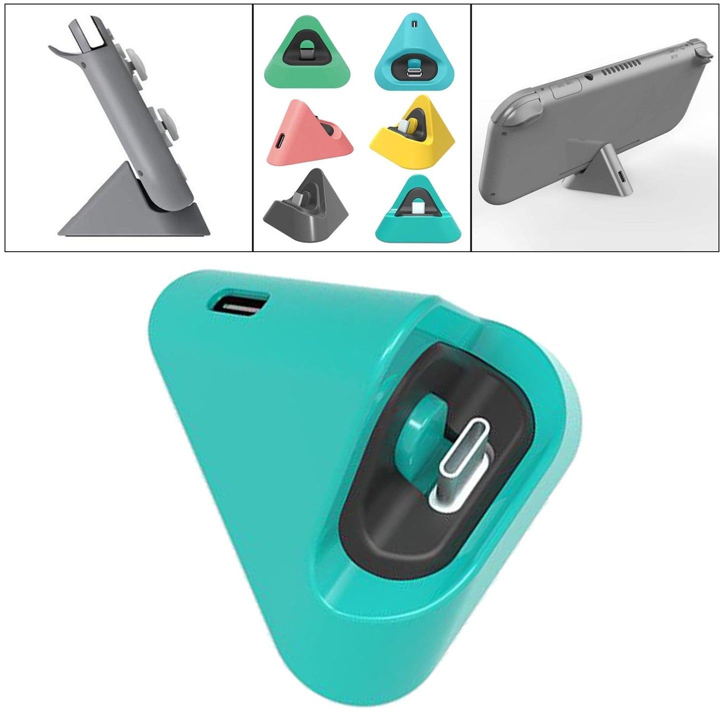 Portable Fast Charging Dock Cradle Holder For Nintendo Switch Lite Cyan