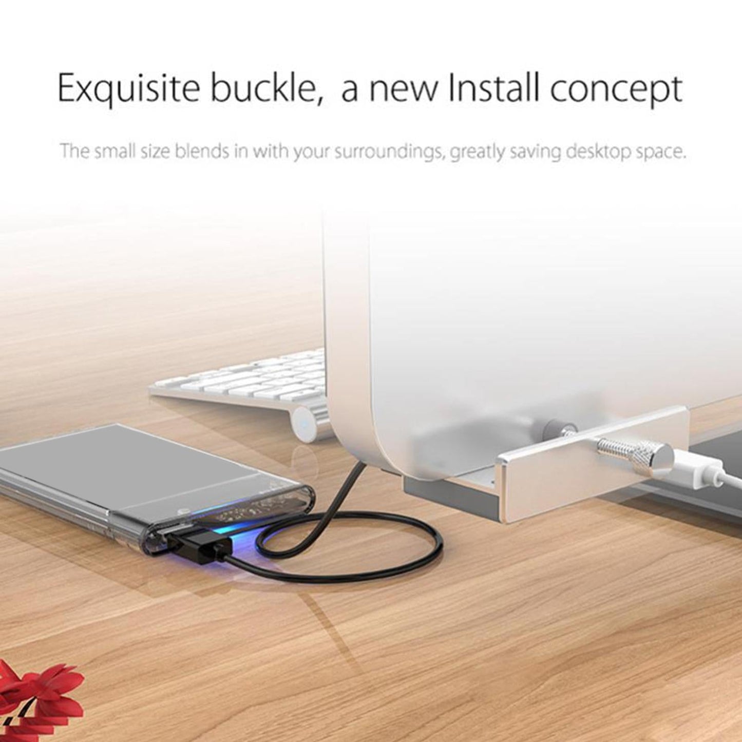 Aluminum MH4PU 4 Ports USB 3.0 HUB Splitter for PC Laptop Space-Saving