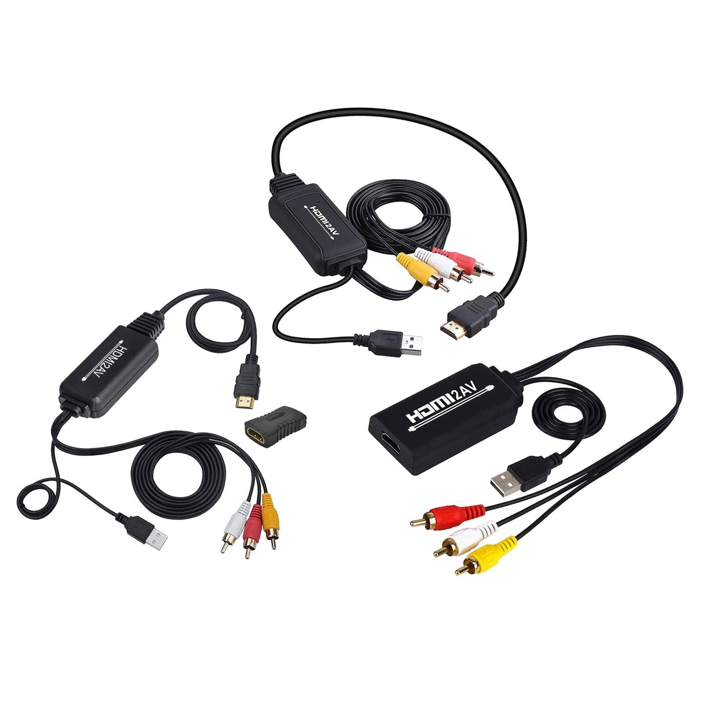 1080P HDMI to 3 RCA Video Audio Converter Cable Adapter for PS4 HDTV Style 1