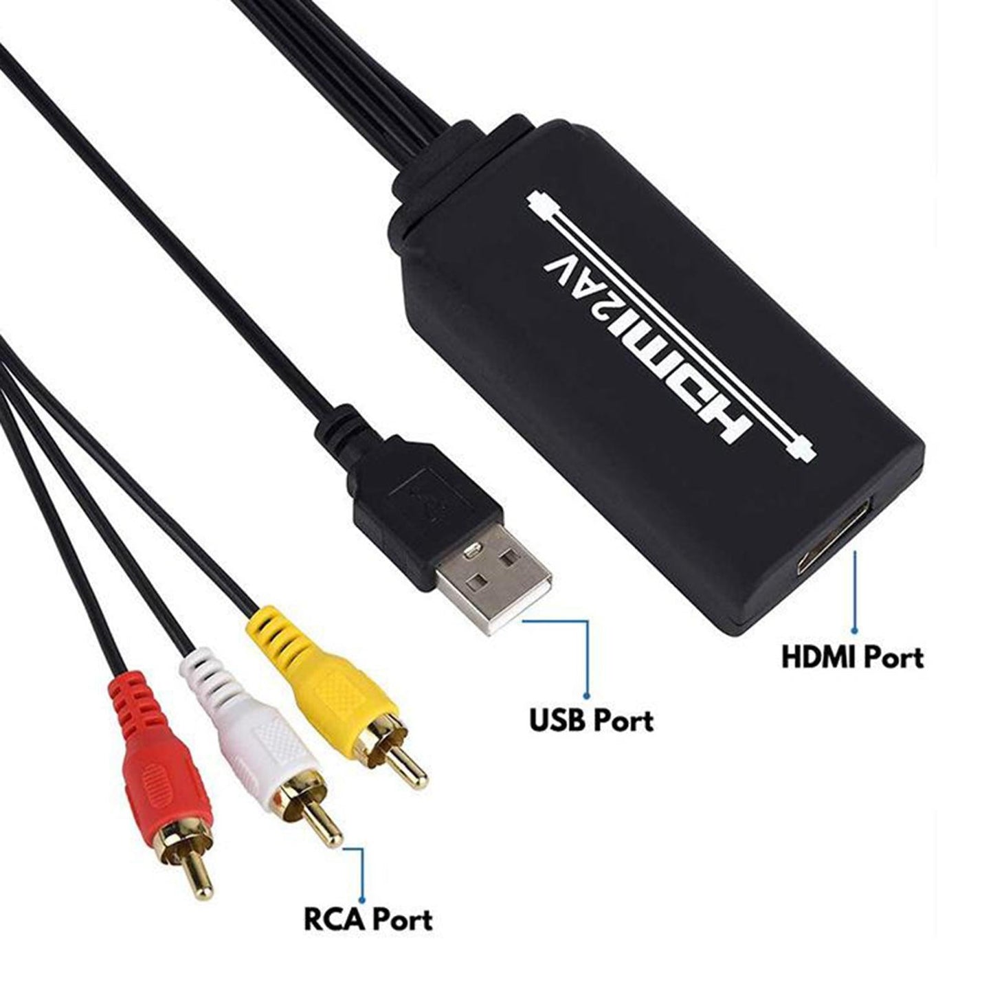 1080P HDMI to 3 RCA Video Audio Converter Cable Adapter for PS4 HDTV Style 3