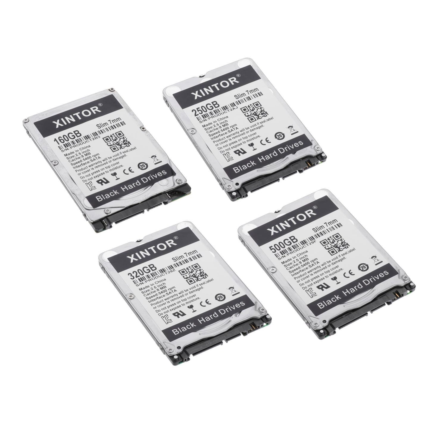 Slim Alloy 2.5in Internal HDD 160GB/250GB/320GB/500BG & SATA Interface 160GB