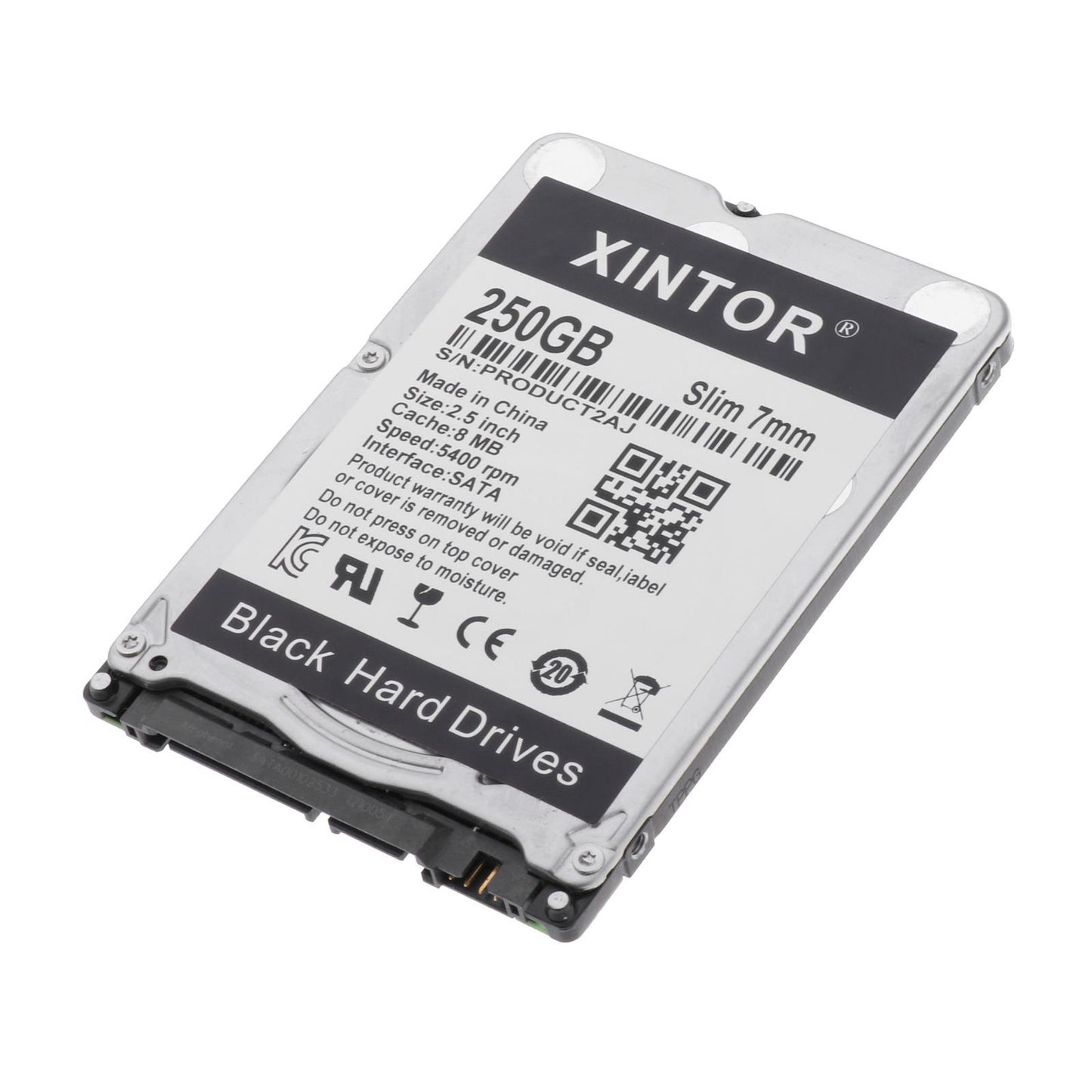 Slim Alloy 2.5in Internal HDD 160GB/250GB/320GB/500BG & SATA Interface 250GB