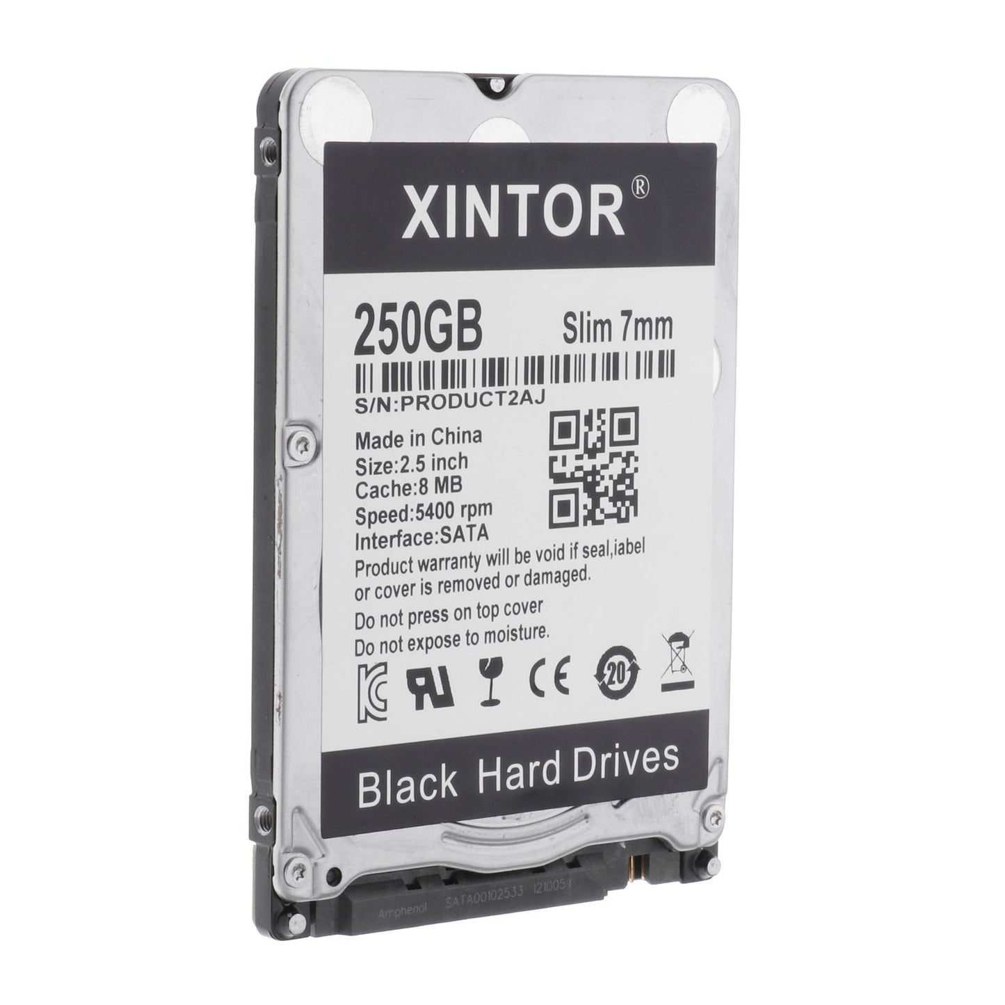 Slim Alloy 2.5in Internal HDD 160GB/250GB/320GB/500BG & SATA Interface 250GB