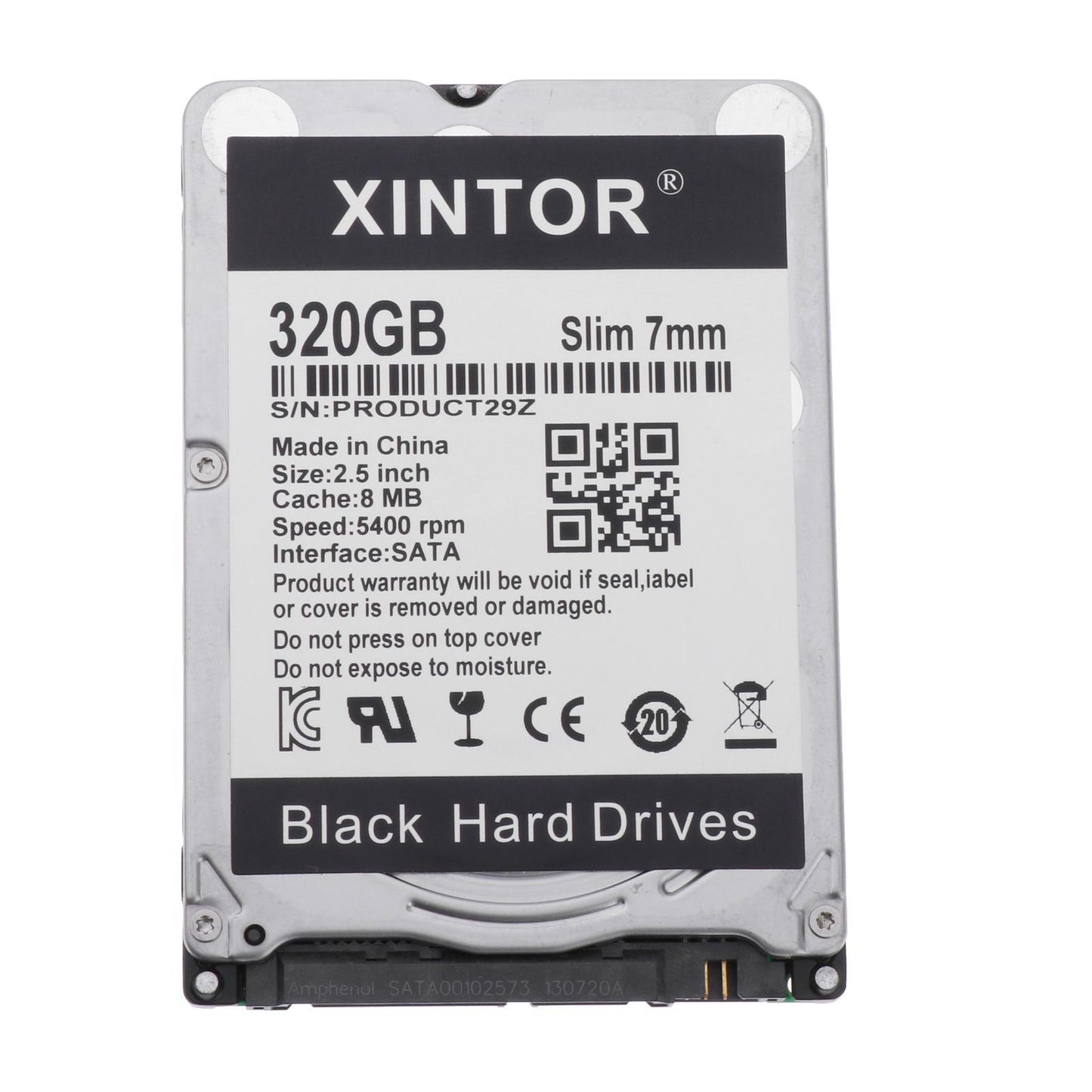 Slim Alloy 2.5in Internal HDD 160GB/250GB/320GB/500BG & SATA Interface 320GB